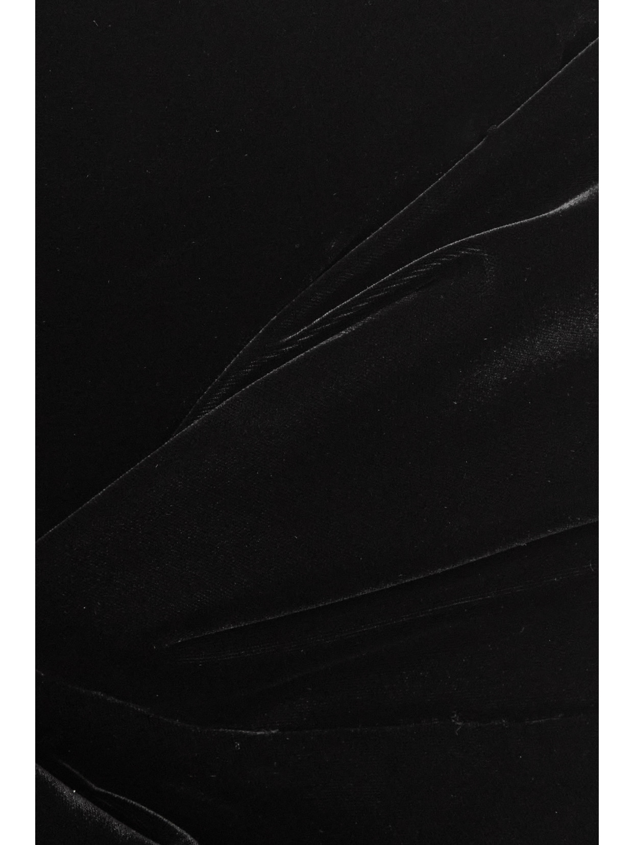 Tom Ford One-shoulder Draped Velvet Mini Dress In Black