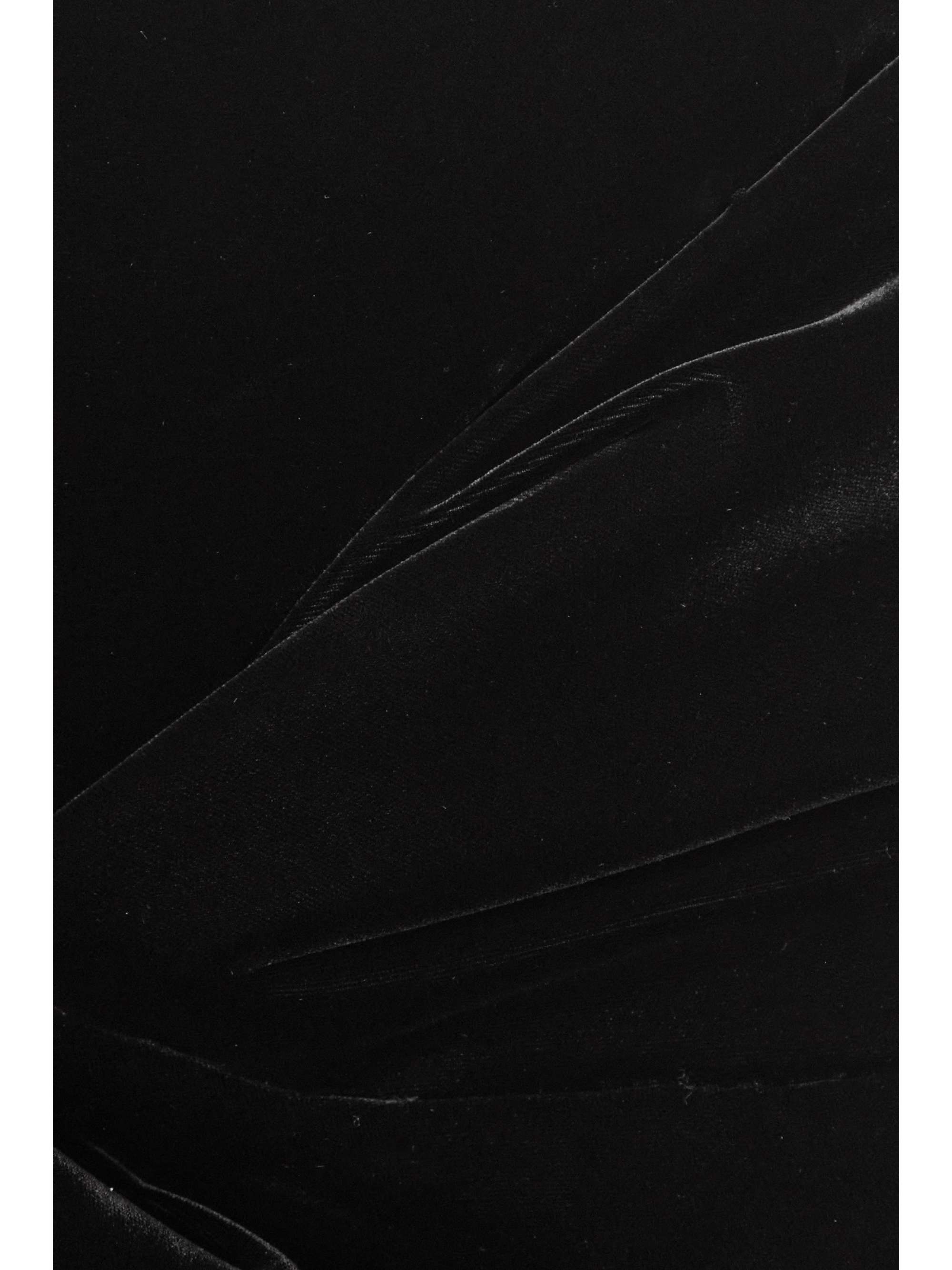 TOM FORD One-shoulder draped velvet mini dress