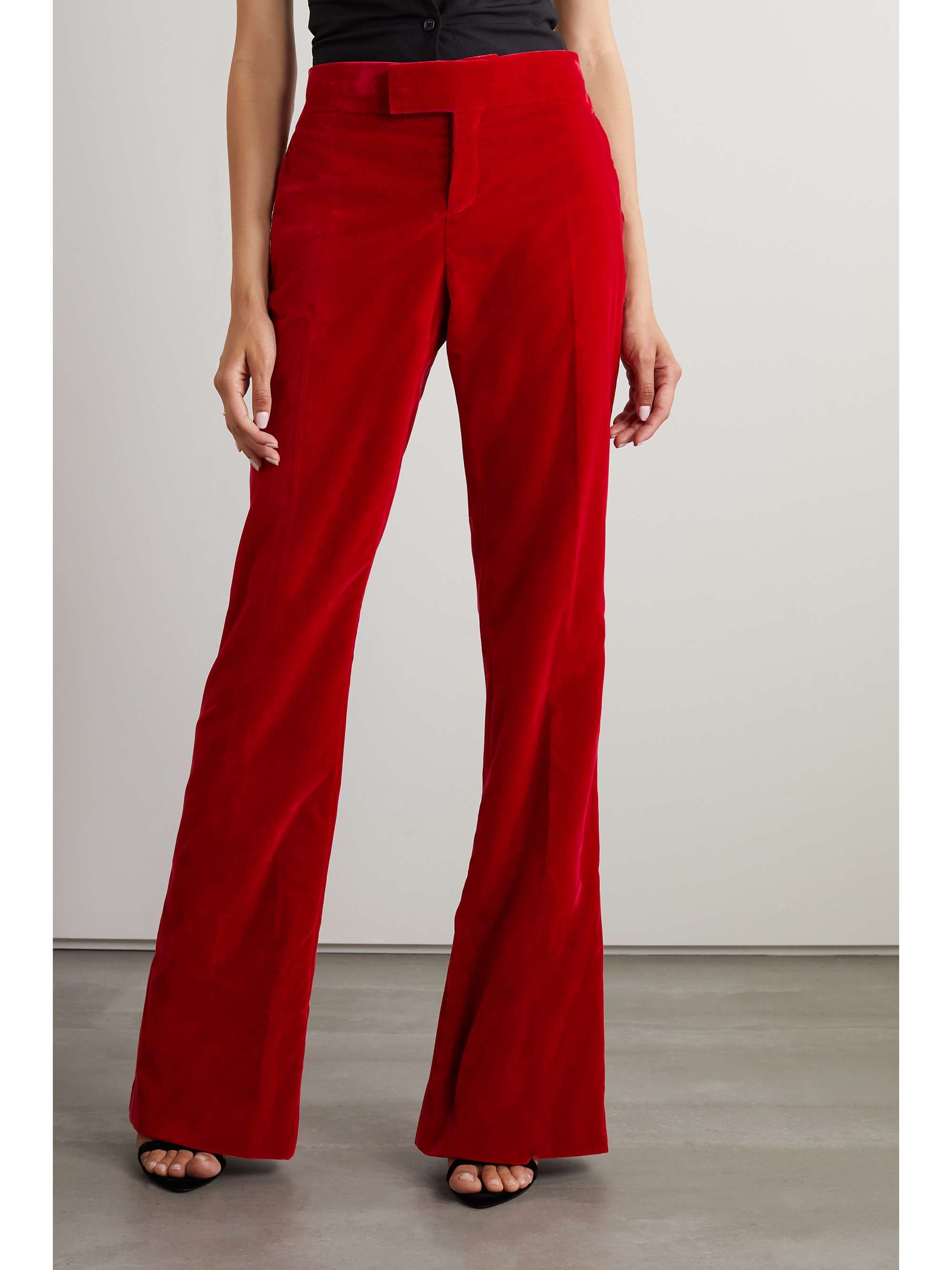 Cotton-velvet flared pants | TOM FORD 