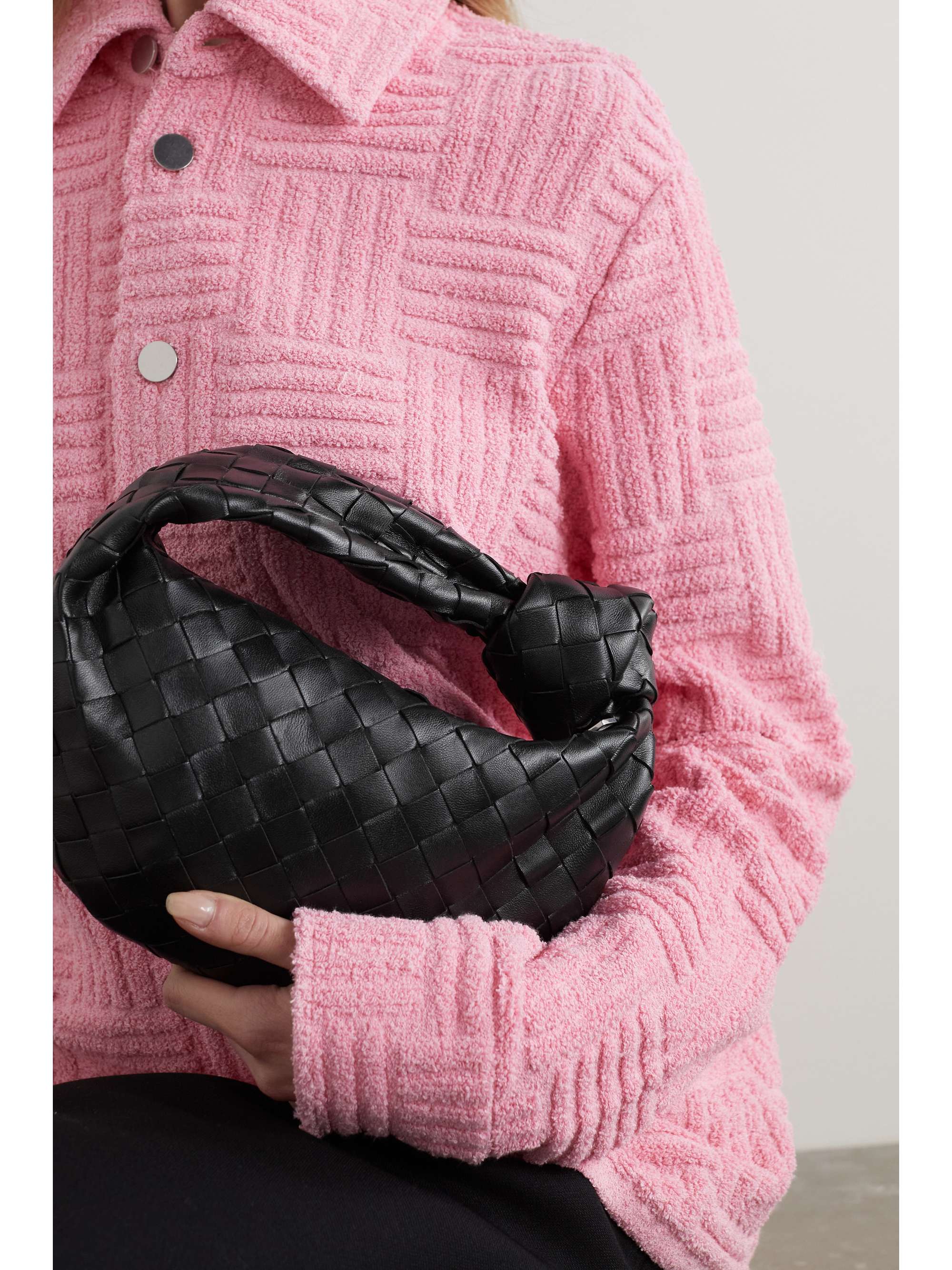 Bottega Veneta Pink Intrecciato Mini Jodie Bag