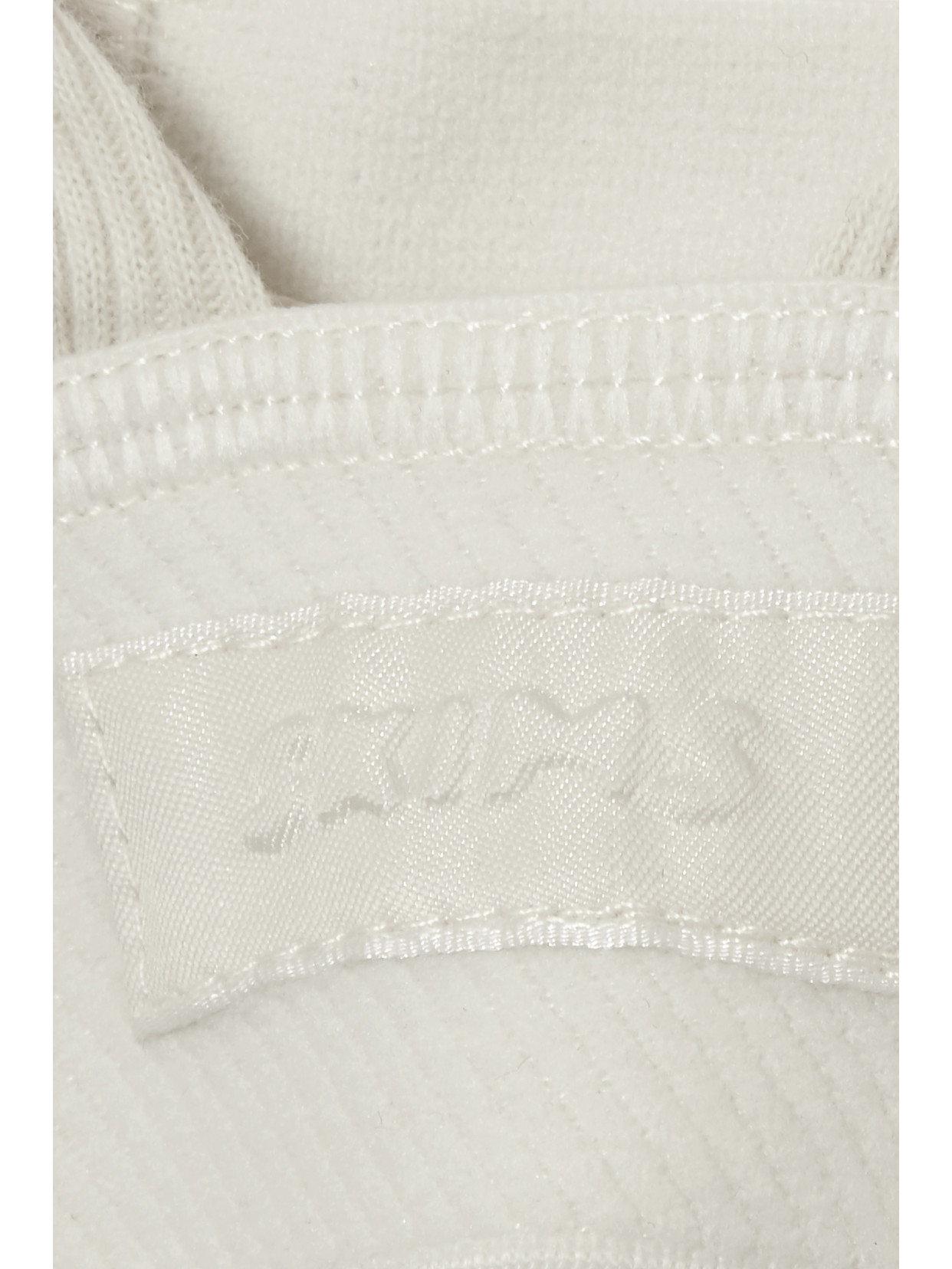 Skims Plunge Ribbed Cotton-blend Jersey Bralette In White