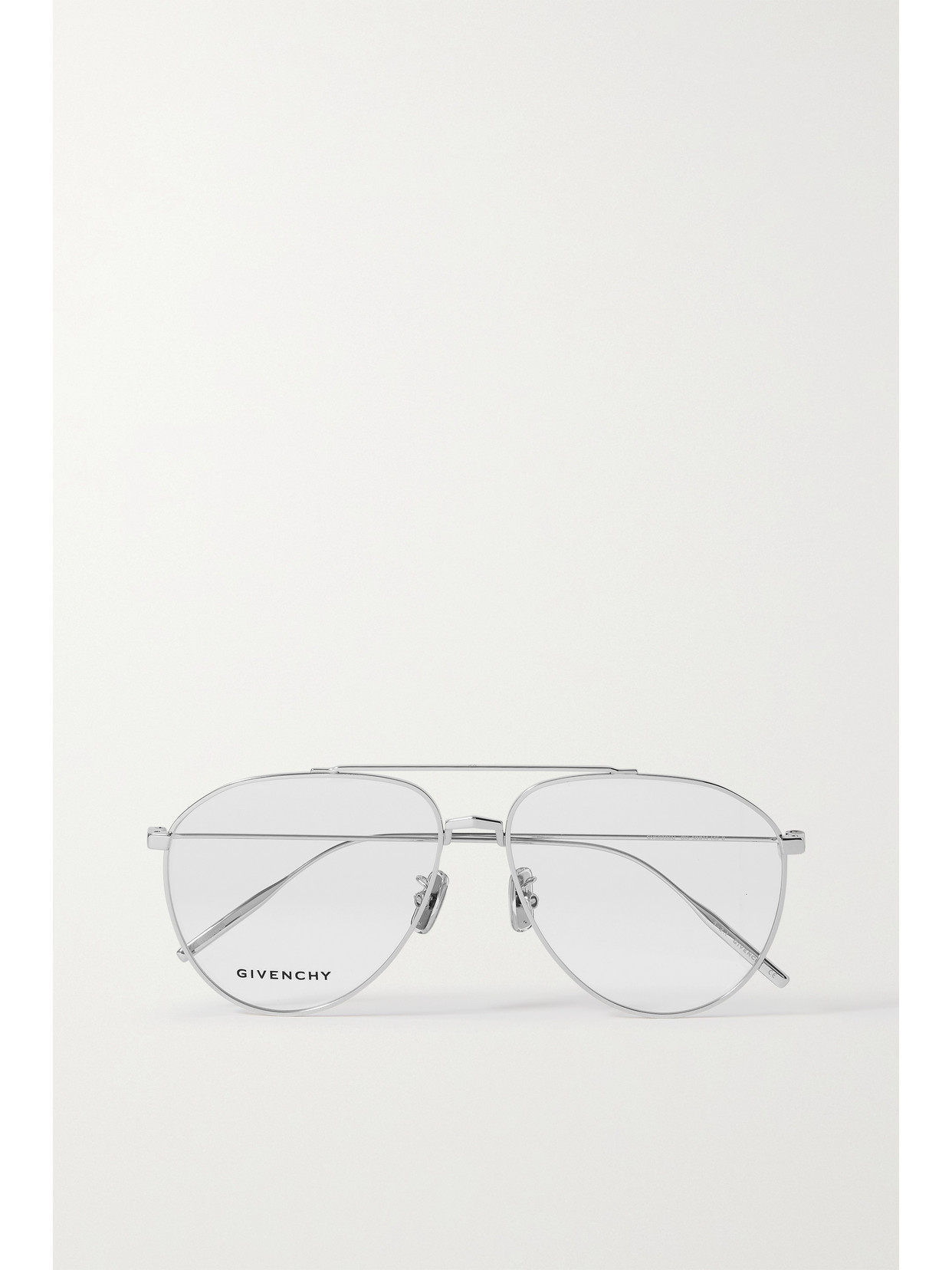 GIVENCHY EYEWEAR - Aviator-style Palladium Optical Glasses - Silver