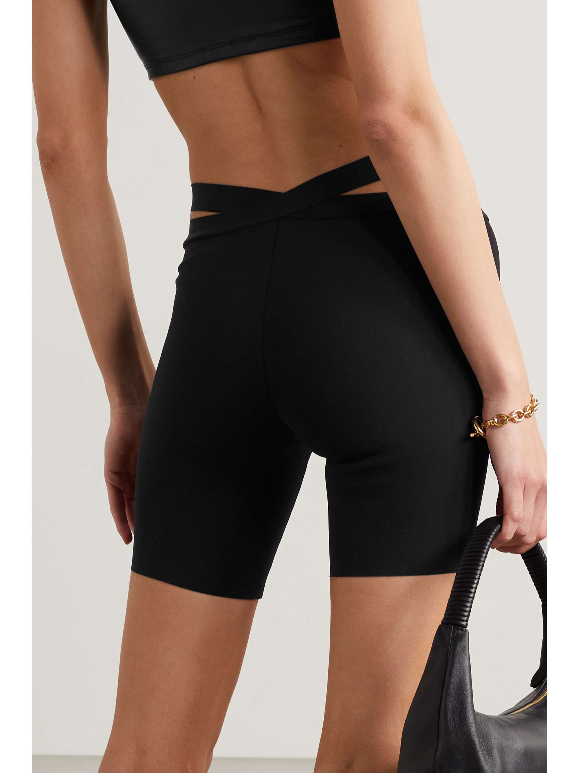 COMMANDO Cutout stretchjersey biker shorts NETAPORTER