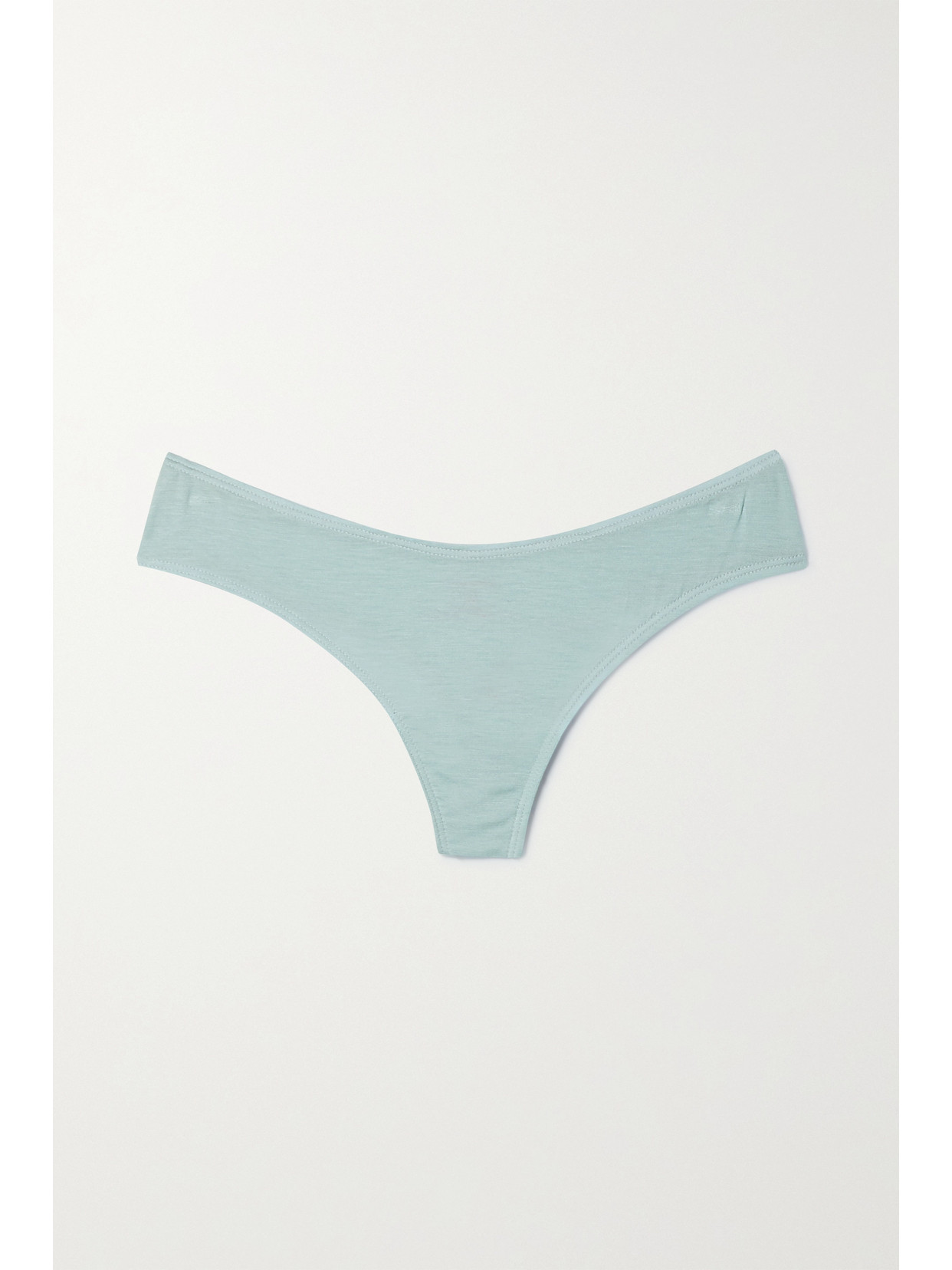 Commando Stretch-bamboo And Tencel-blend Jersey Thong In Green