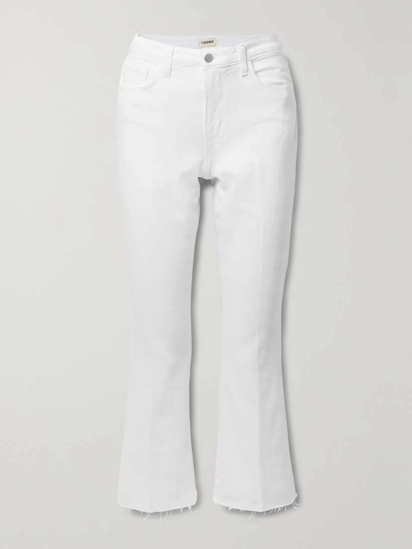 L'Agence Kendra Cropped High-rise Flared Jeans