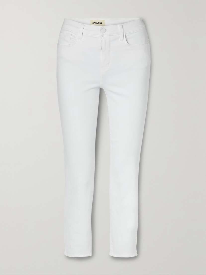 L'Agence Alexia Cropped High-rise Slim-leg Jeans
