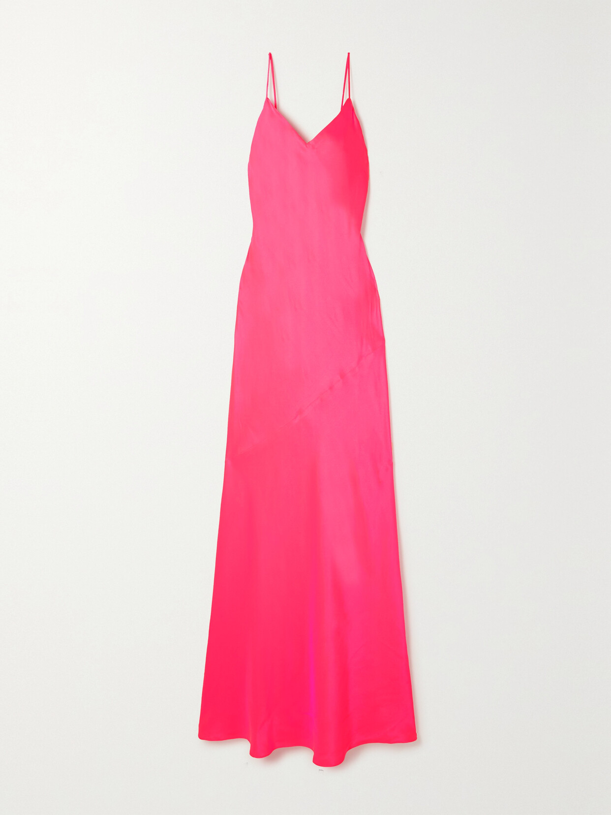 L Agence Serita Silk Charmeuse Maxi Slipdress In Pink