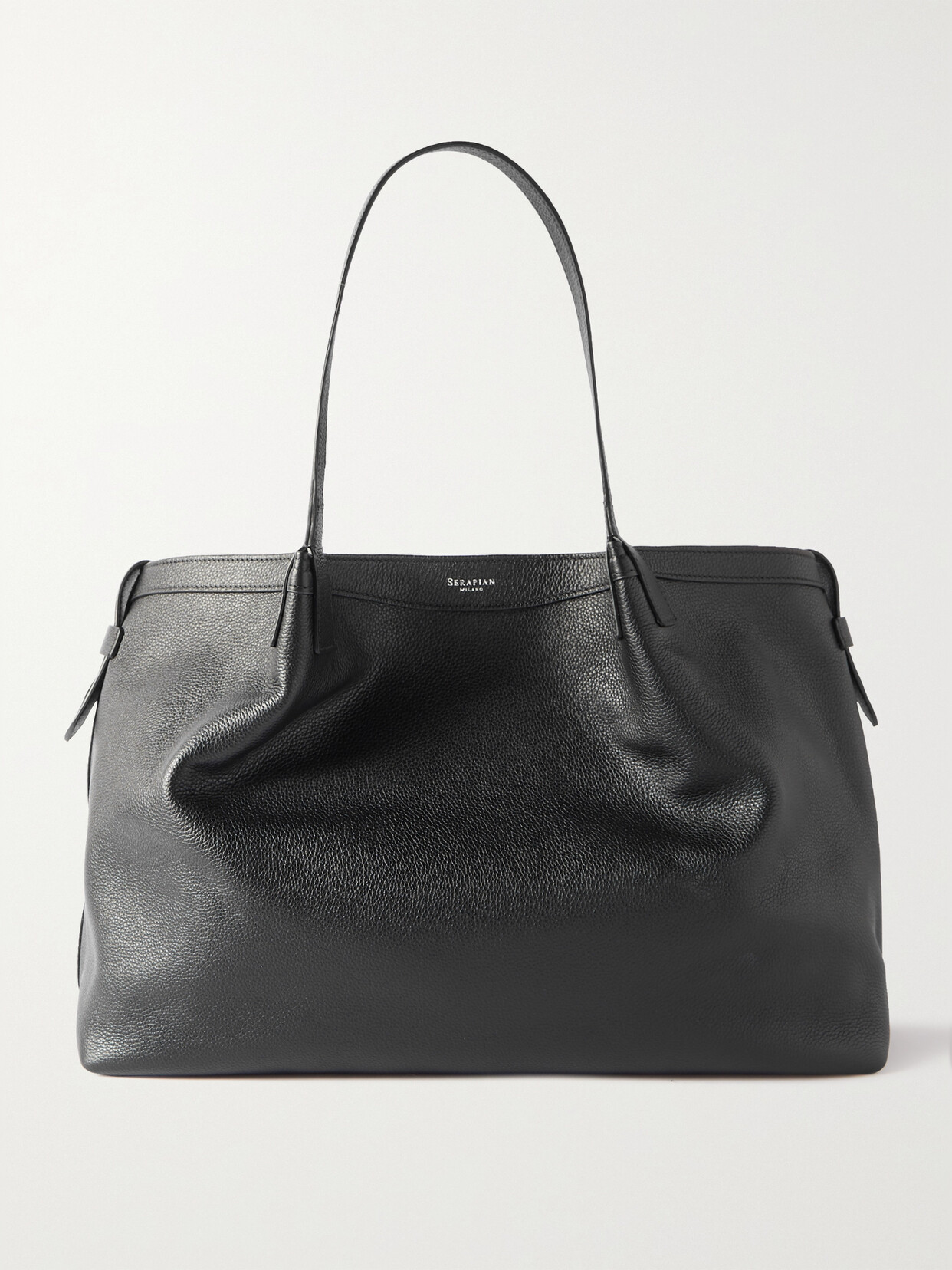 Serapian Secret Large Textured-leather Tote In Black | ModeSens