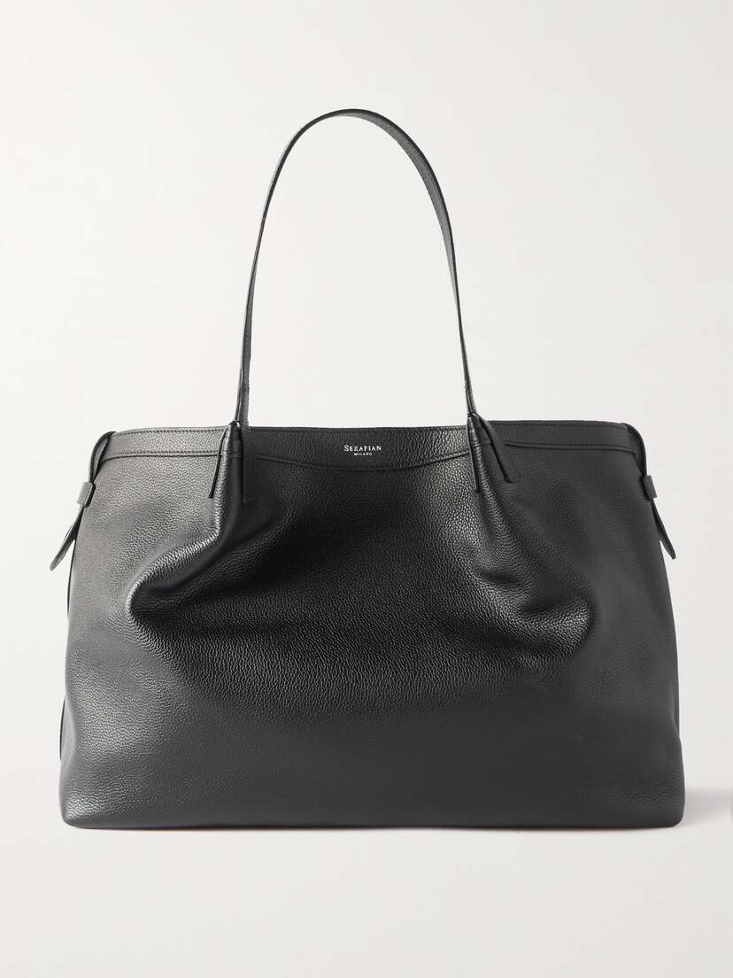 Serapian Secret Large Textured-leather Tote