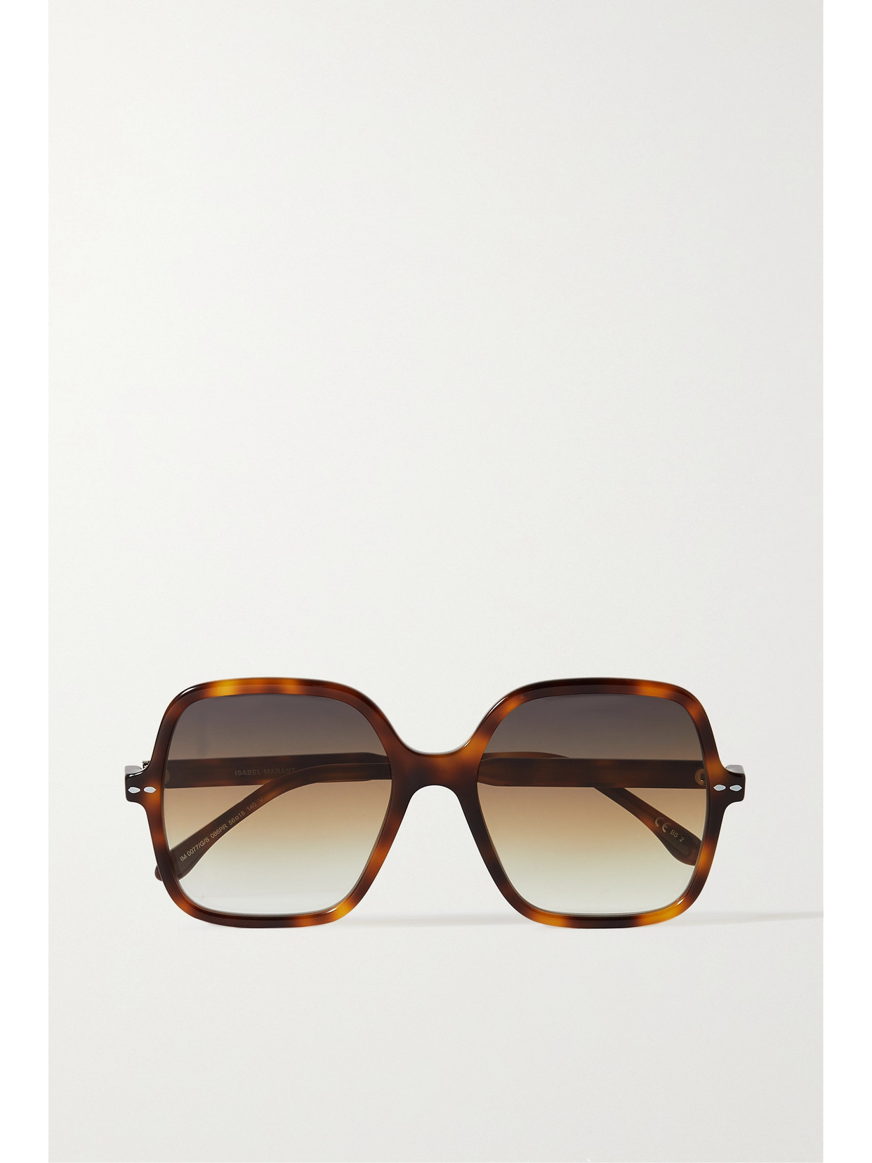 ISABEL MARANT SQUARE-FRAME TORTOISESHELL ACETATE SUNGLASSES