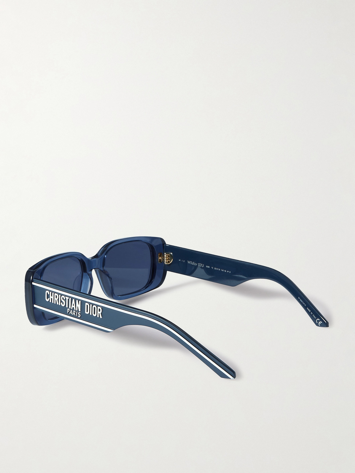 Dior Wil S2u Rectangular-frame Acetate Sunglasses In Blue