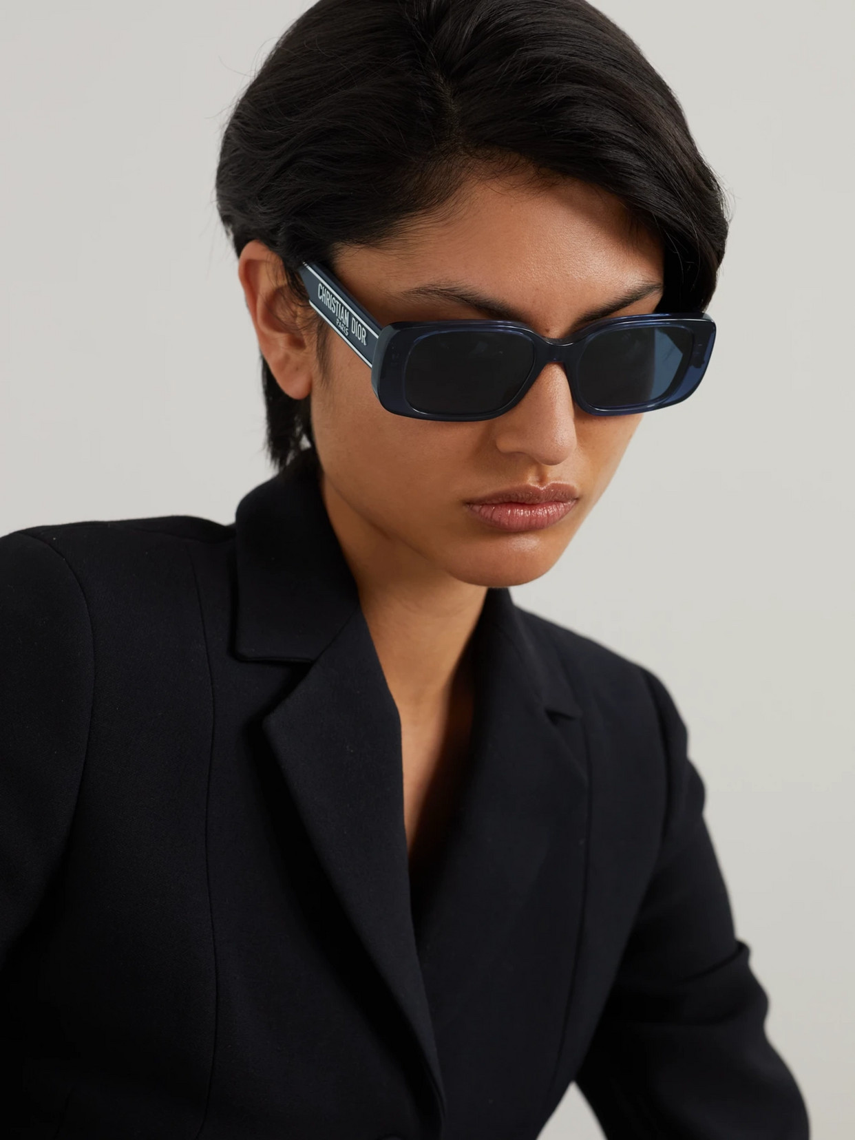 Dior Wil S2u Rectangular-frame Acetate Sunglasses In Blue