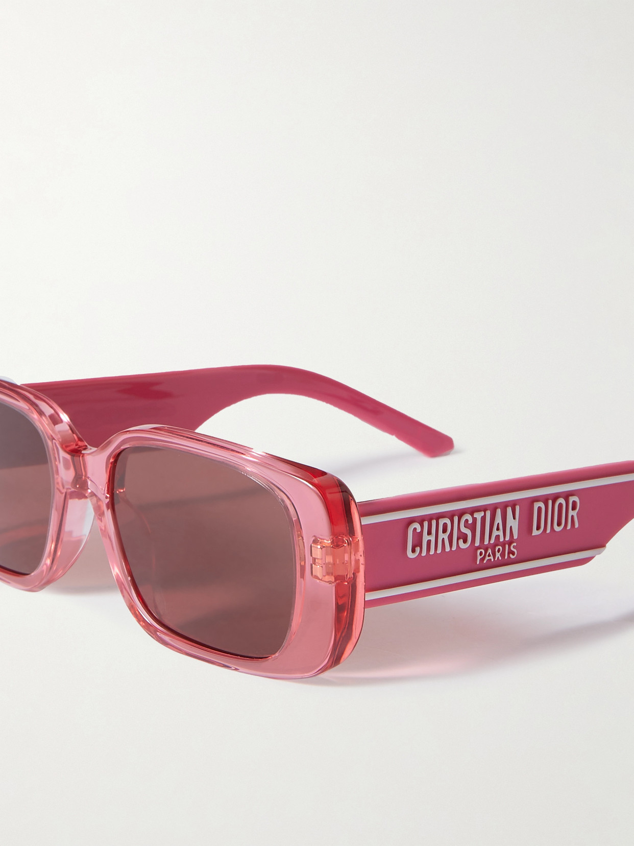 Shop Dior Wil S2u Rectangular-frame Acetate Sunglasses In Pink