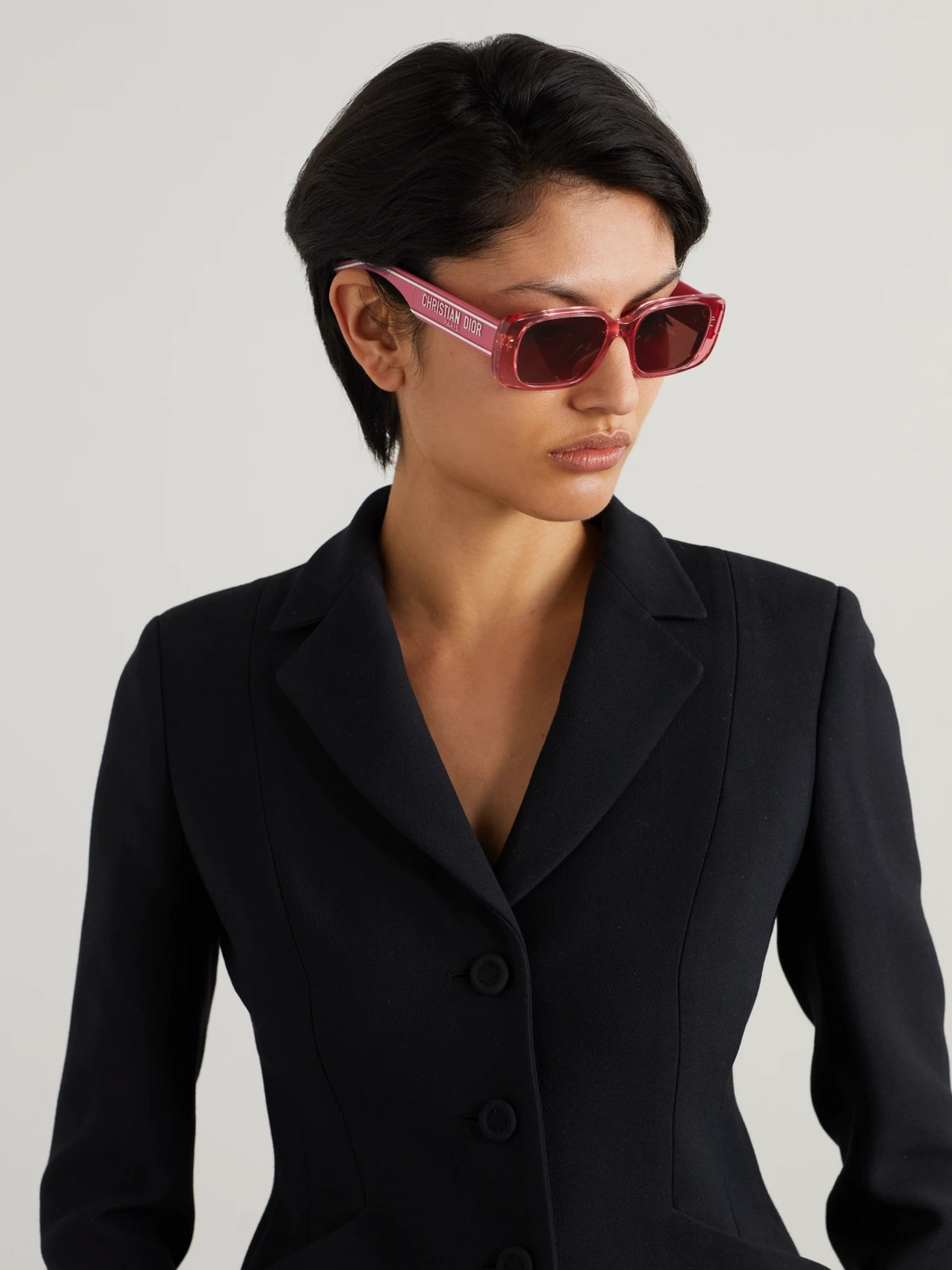 Shop Dior Wil S2u Rectangular-frame Acetate Sunglasses In Pink