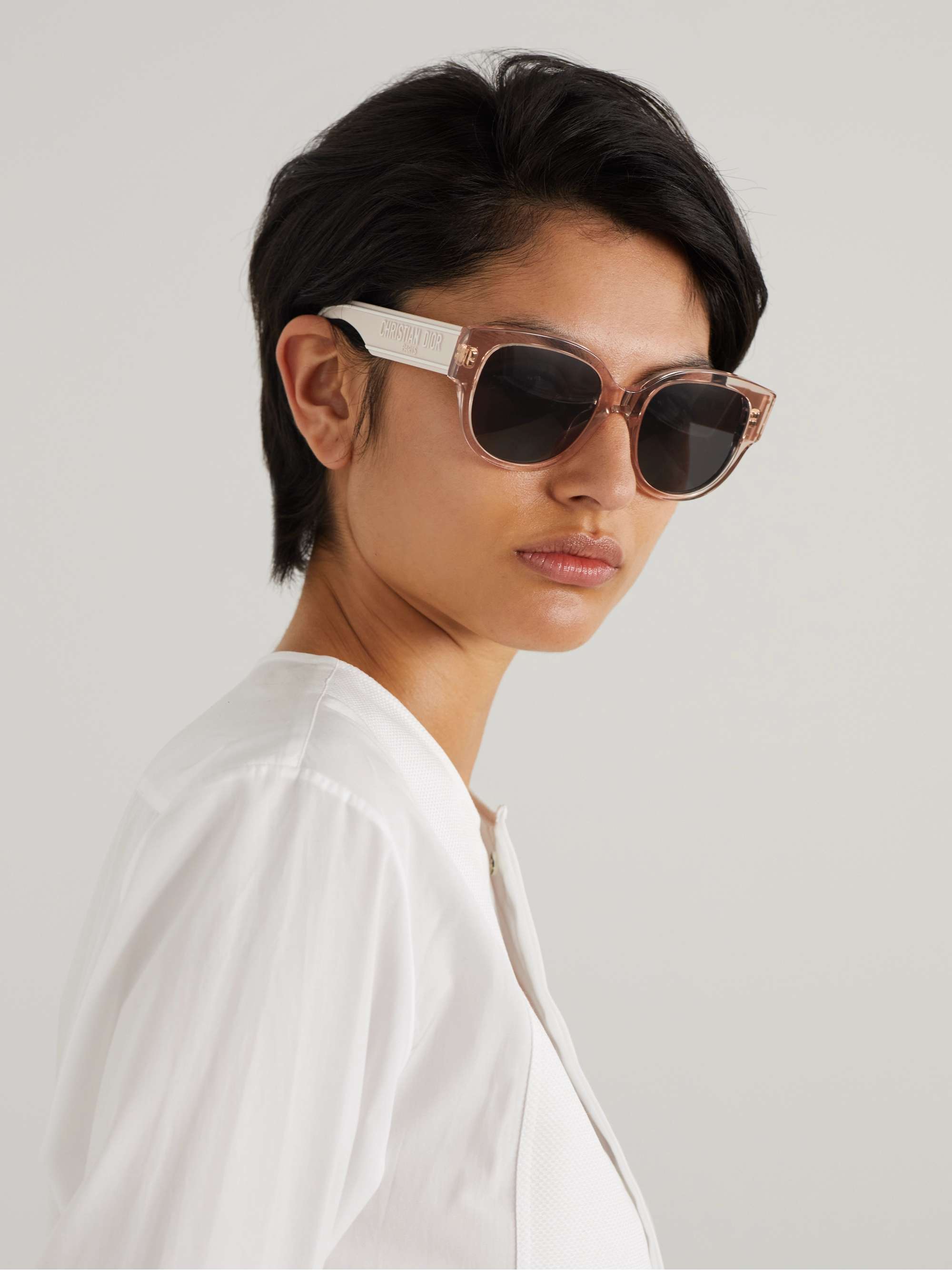 DIOR EYEWEAR Wildior BU round-frame embossed acetate sunglasses