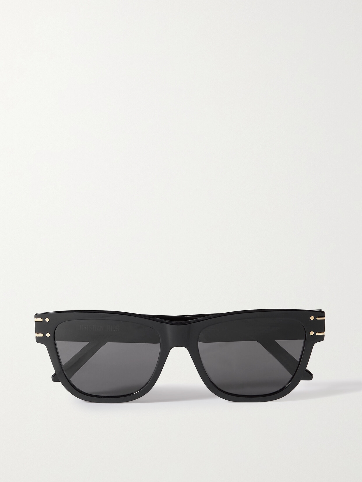 Dior Signature Cat-eye Acetate And Gold-tone Sunglasses In Black