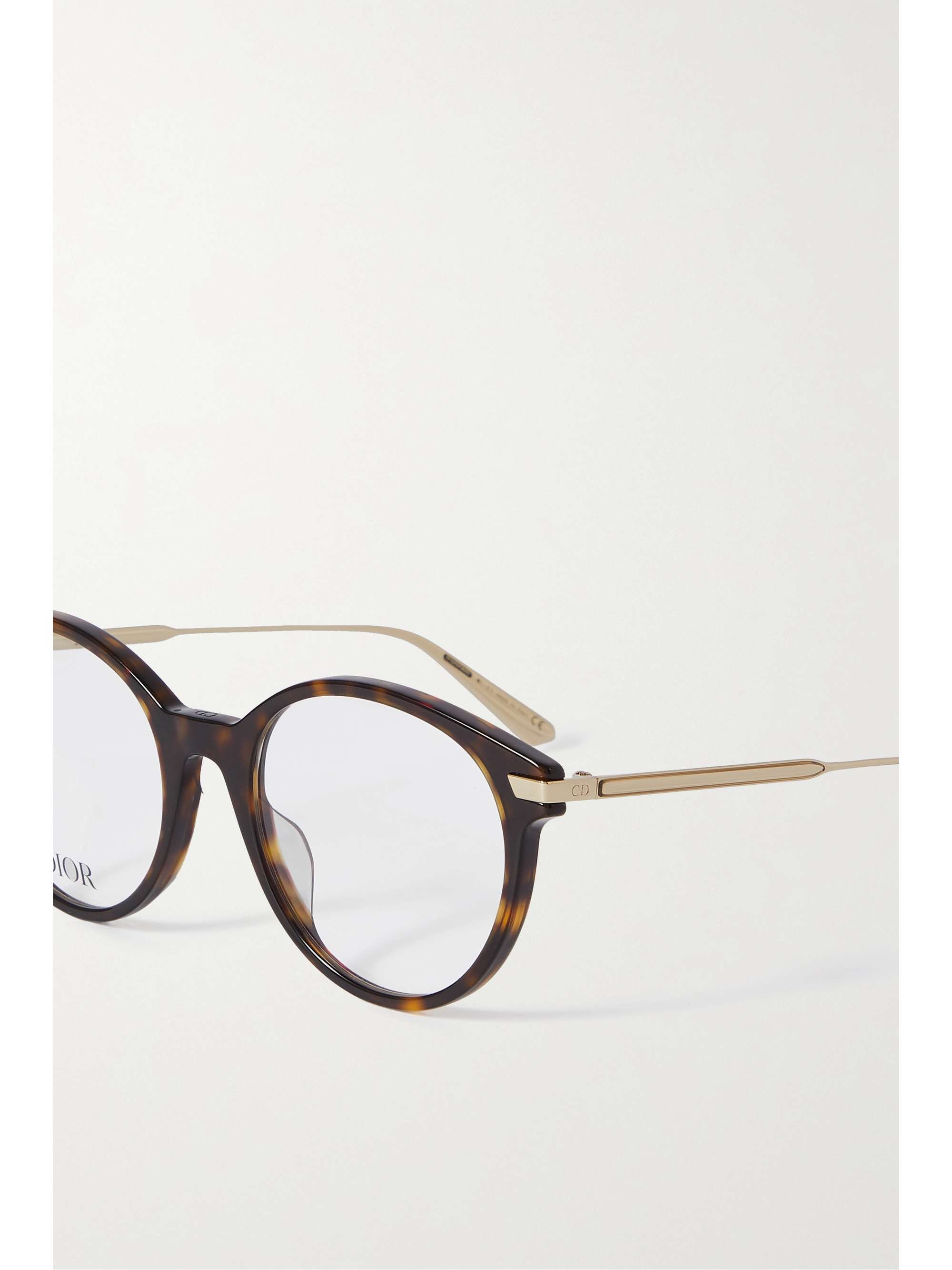 DIOR EYEWEAR GemDior O round-frame acetate and gold-tone optical glasses