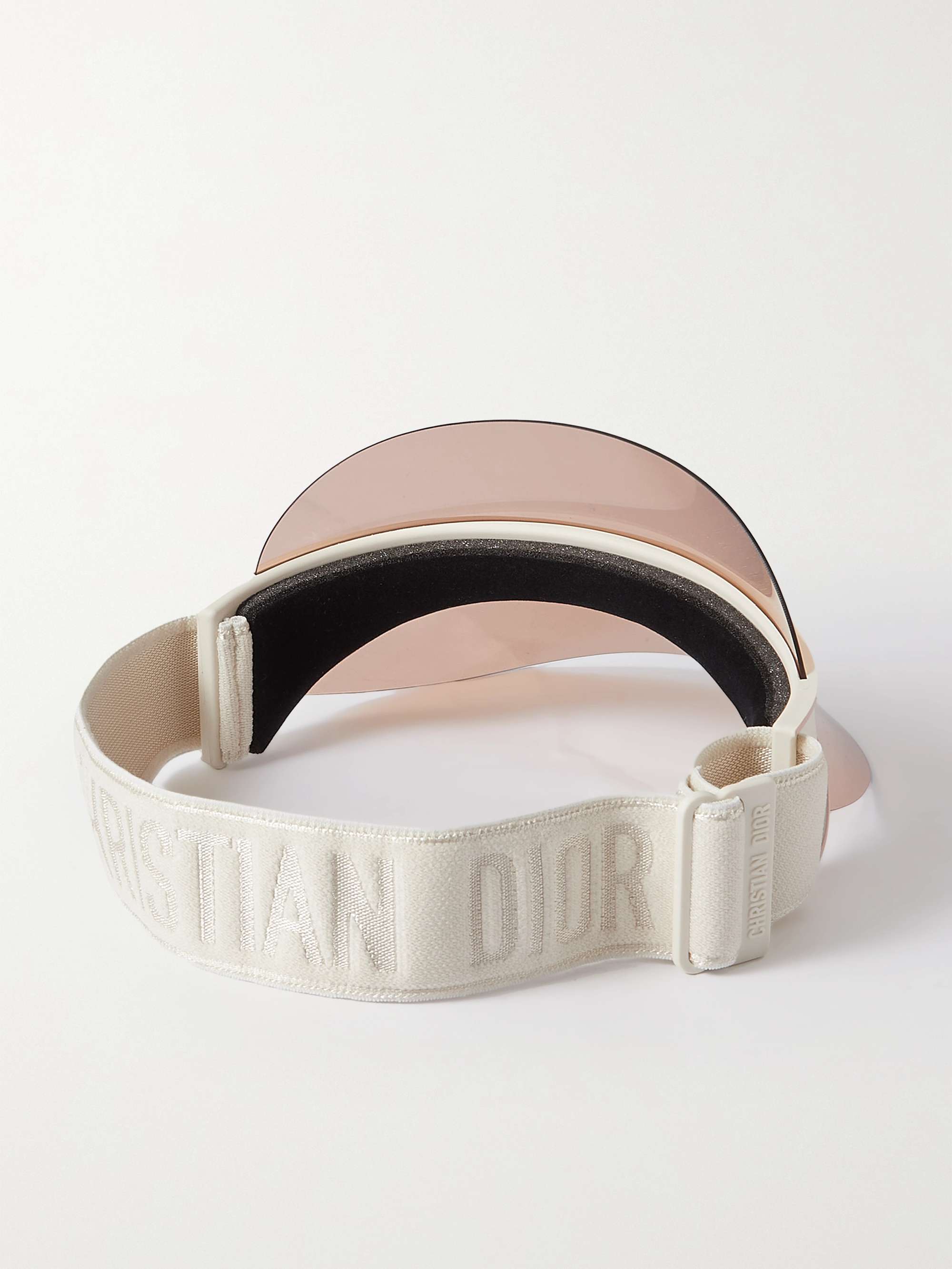 DIOR EYEWEAR DiorClub V1U Perspex and cotton-blend jacquard visor