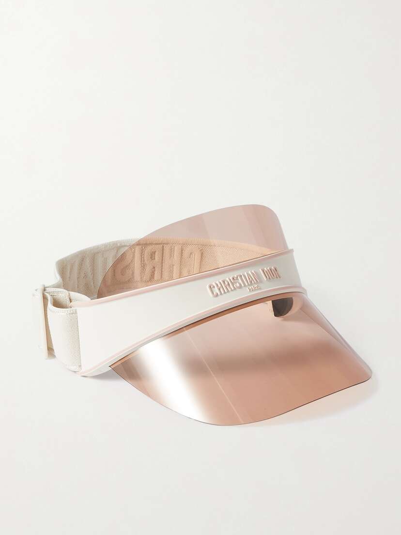 DIOR Eyewear Diorclub V1u Perspex And Cotton-blend Jacquard Visor