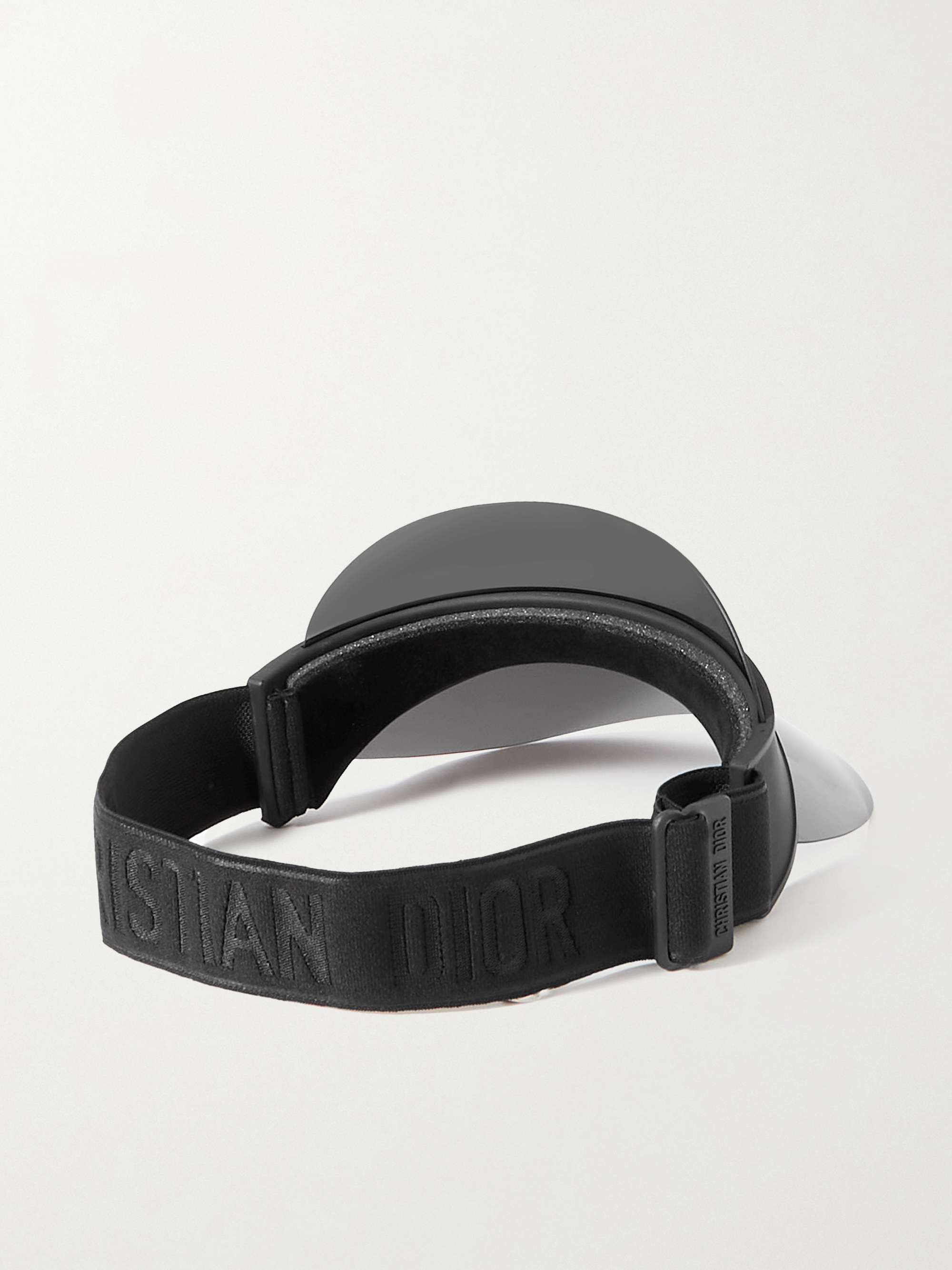 DIOR EYEWEAR DiorClub V1U Perspex and cotton-blend jacquard visor