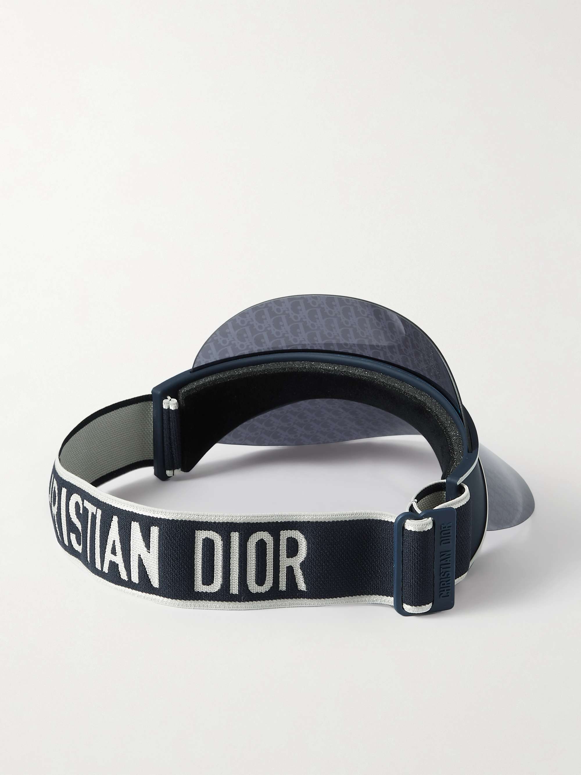 DIOR EYEWEAR DiorClub V1U Perspex and cotton-blend jacquard visor