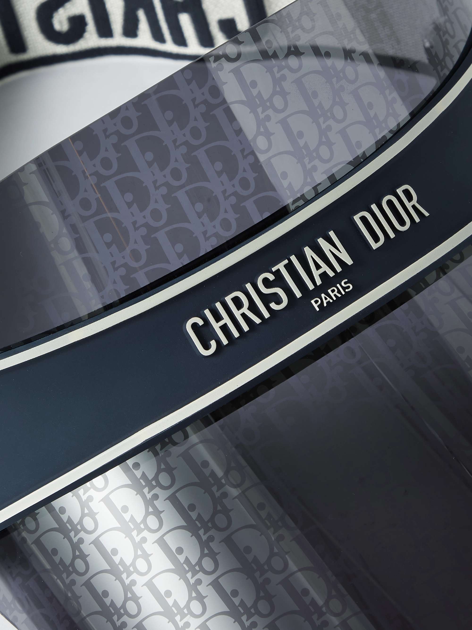 DIOR EYEWEAR DiorClub V1U Perspex and cotton-blend jacquard visor