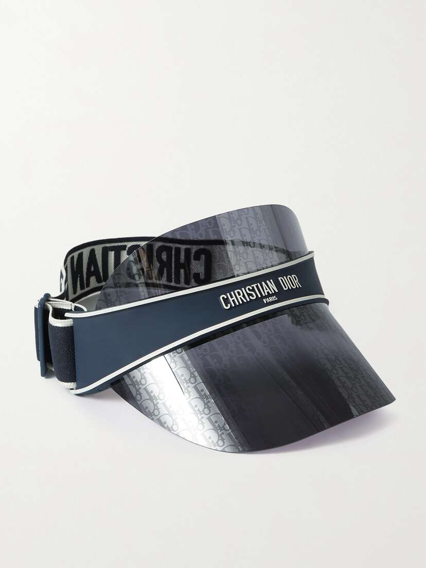 DIOR Eyewear Diorclub V1u Perspex And Cotton-blend Jacquard Visor