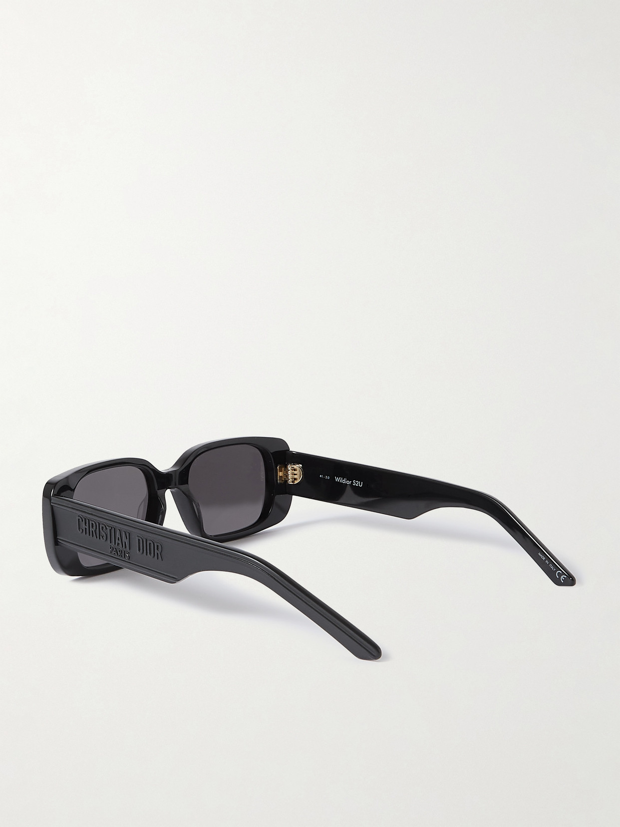 Shop Dior Wil S2u Rectangular-frame Acetate Sunglasses In Black