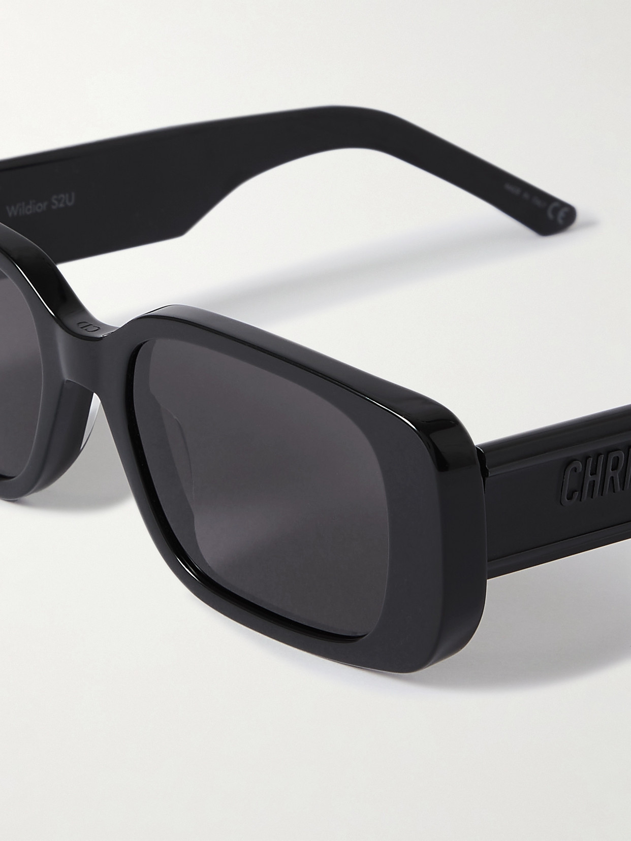 Shop Dior Wil S2u Rectangular-frame Acetate Sunglasses In Black