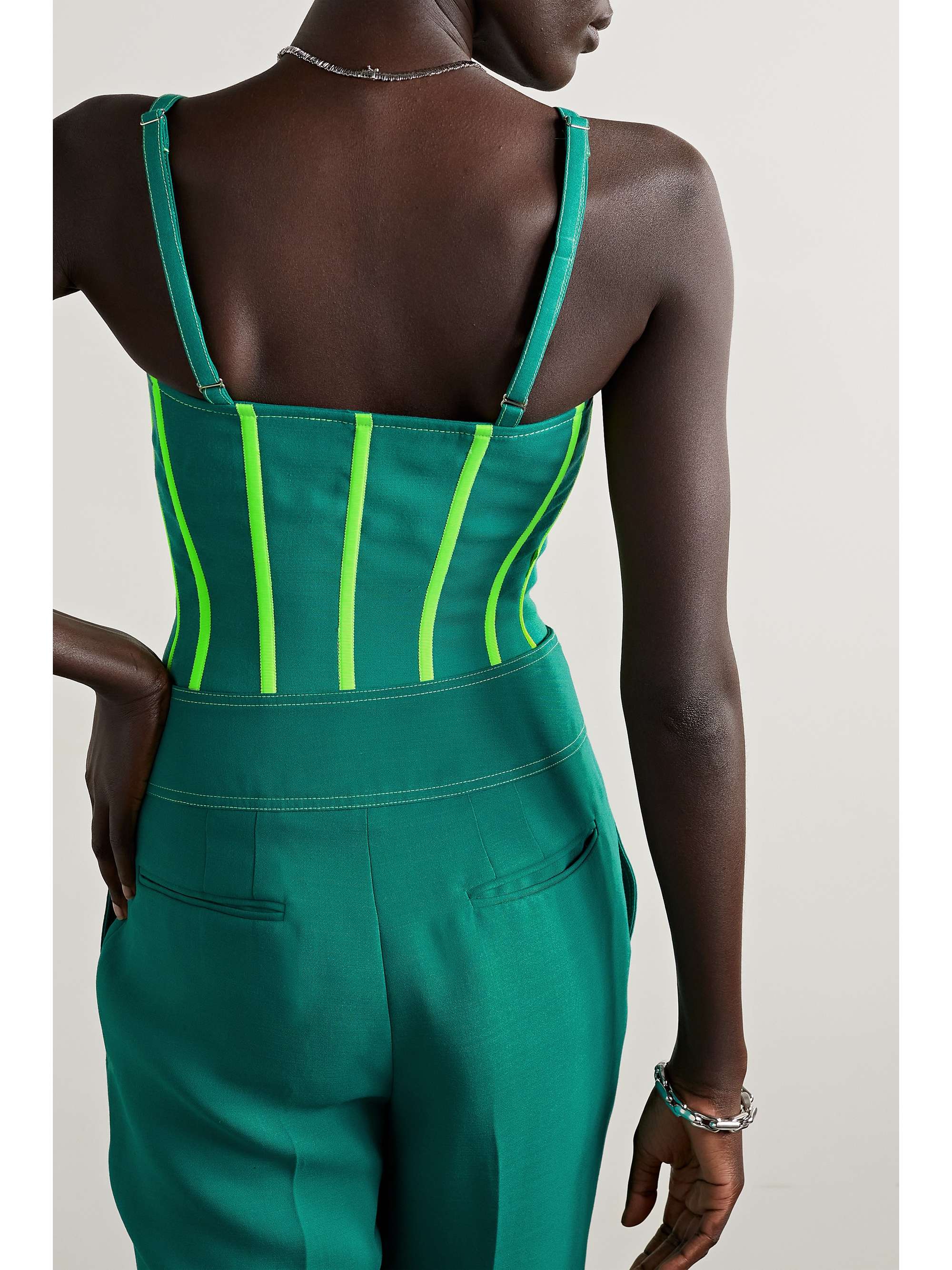 CHRISTOPHER JOHN ROGERS Crepe bustier top