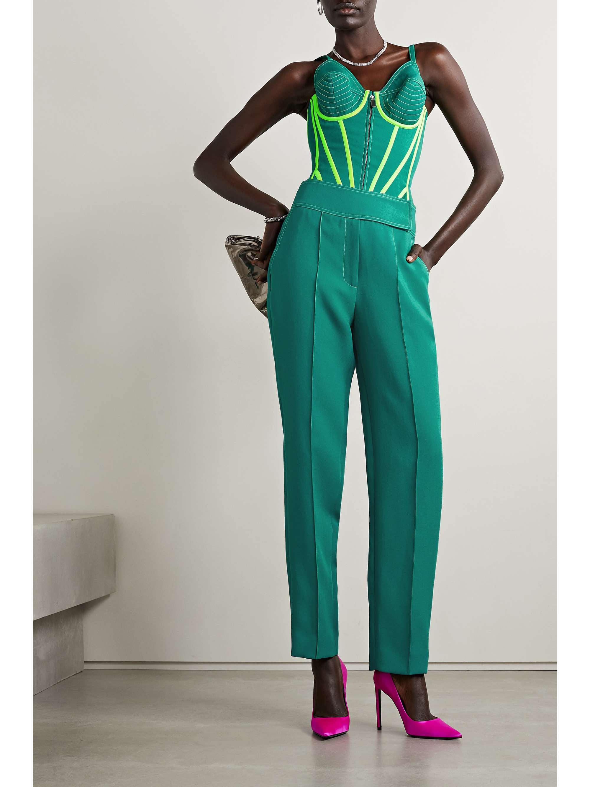CHRISTOPHER JOHN ROGERS Crepe bustier top