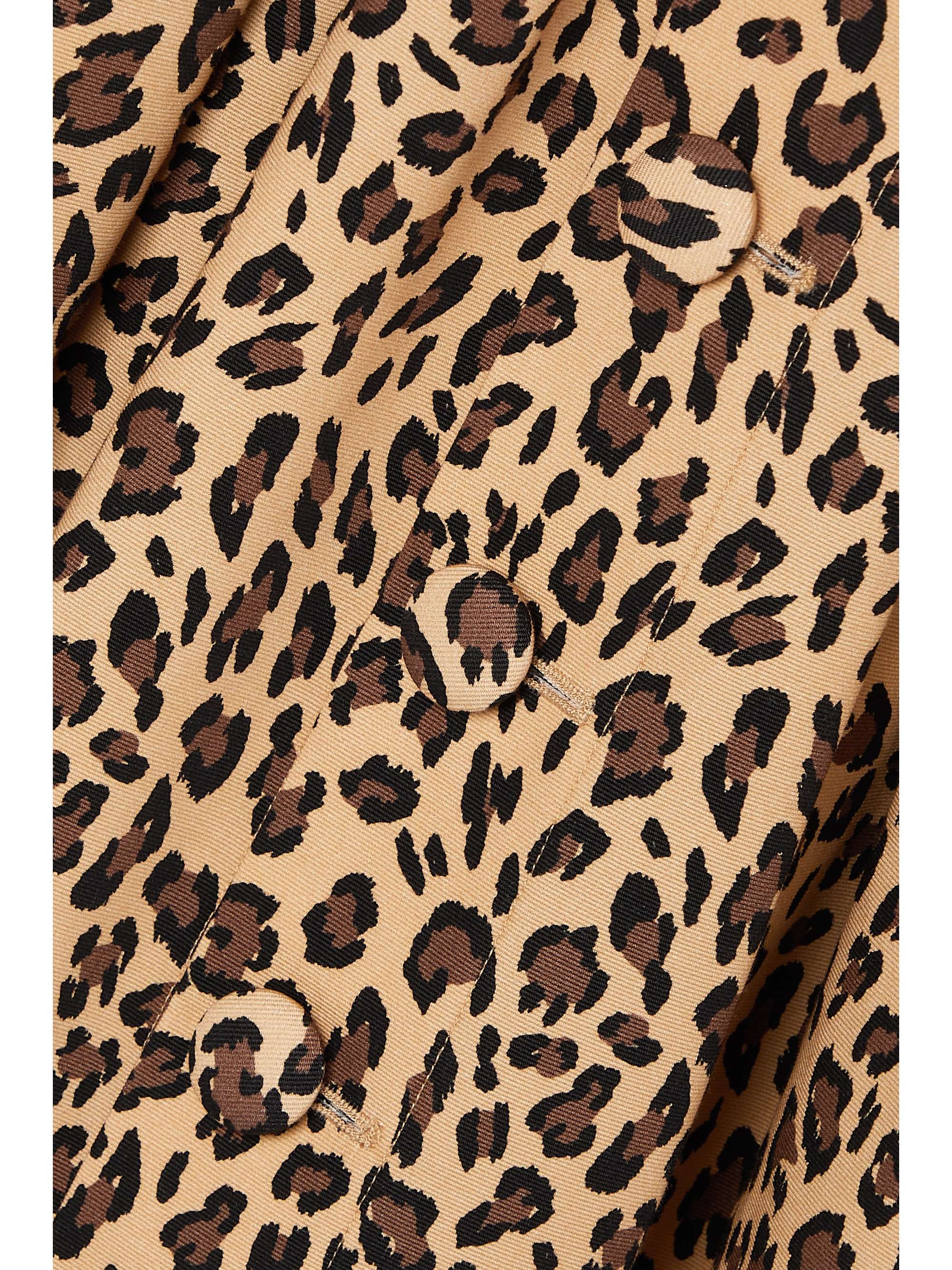 ADAM LIPPES Leopard-print cotton-twill midi skirt