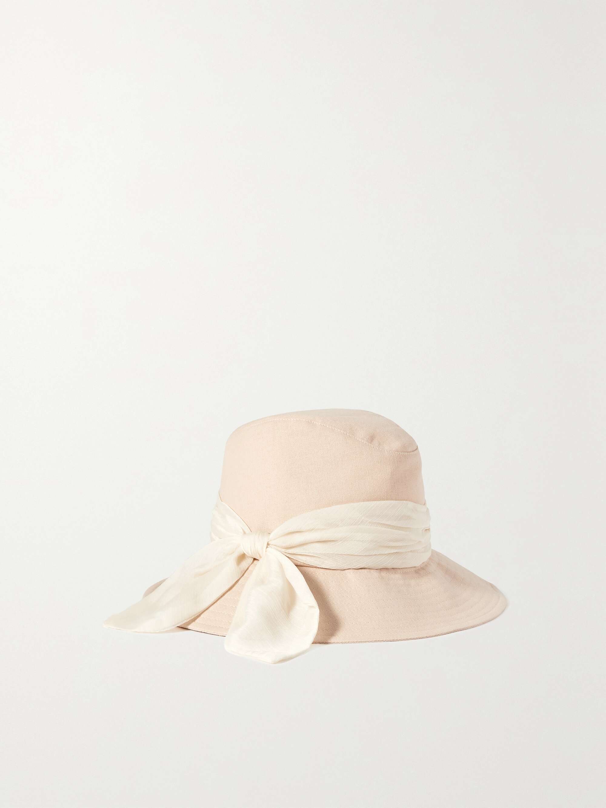 net-a-porter.com | Jordana chiffon-trimmed linen sunhat