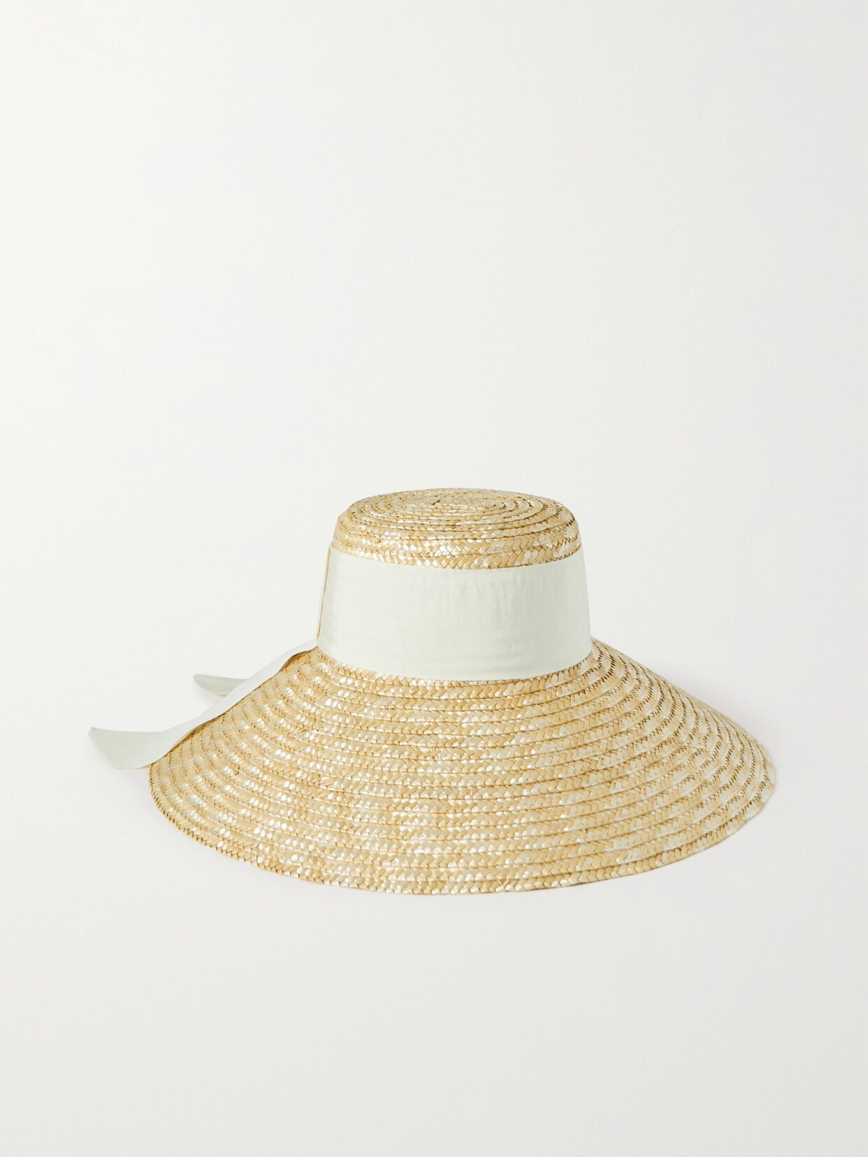 EUGENIA KIM MIRABEL GROSGRAIN-TRIMMED STRAW SUNHAT