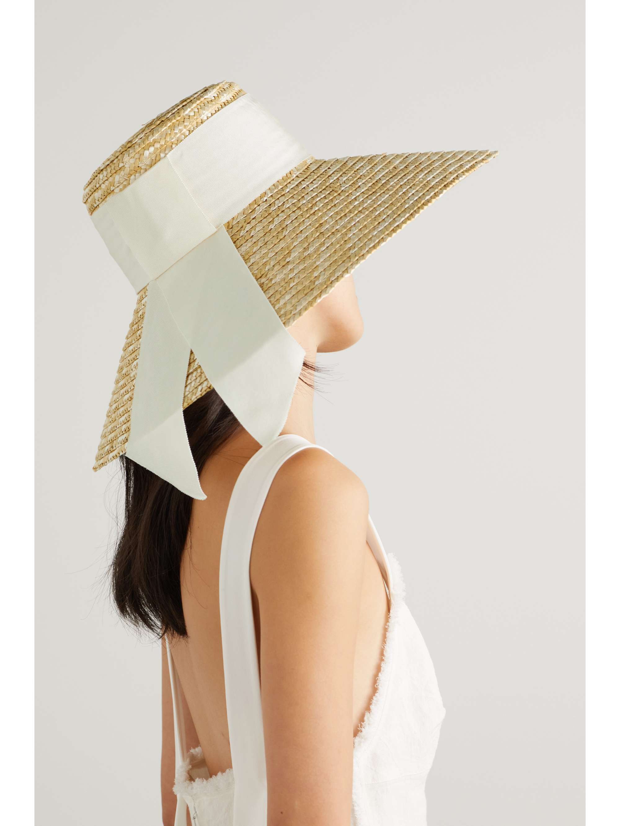 EUGENIA KIM Mirabel grosgrain-trimmed straw sunhat