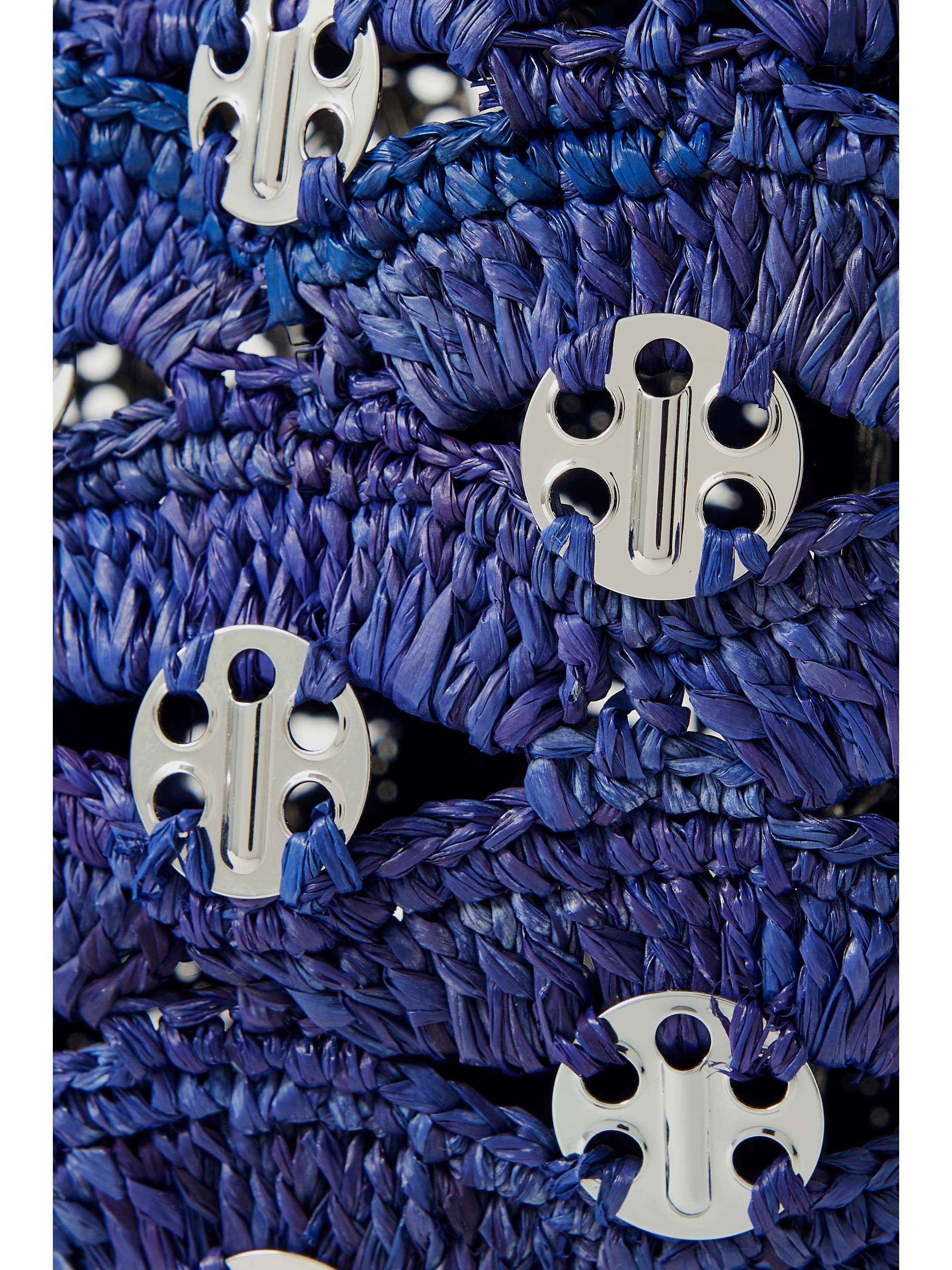 PACO RABANNE Embellished raffia bucket bag