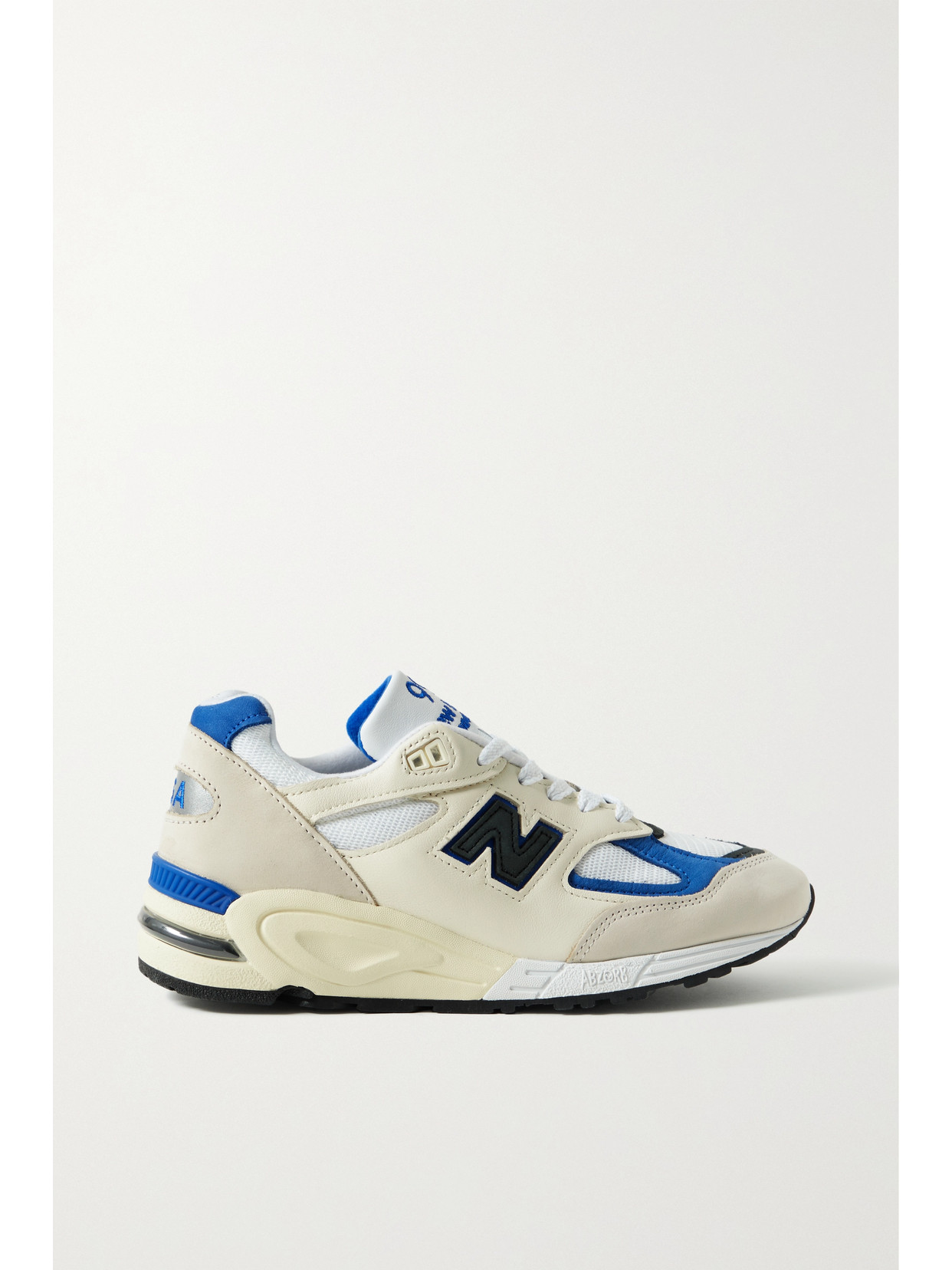 New Balance - 990 V2 Leather And Suede-trimmed Mesh Sneakers - White