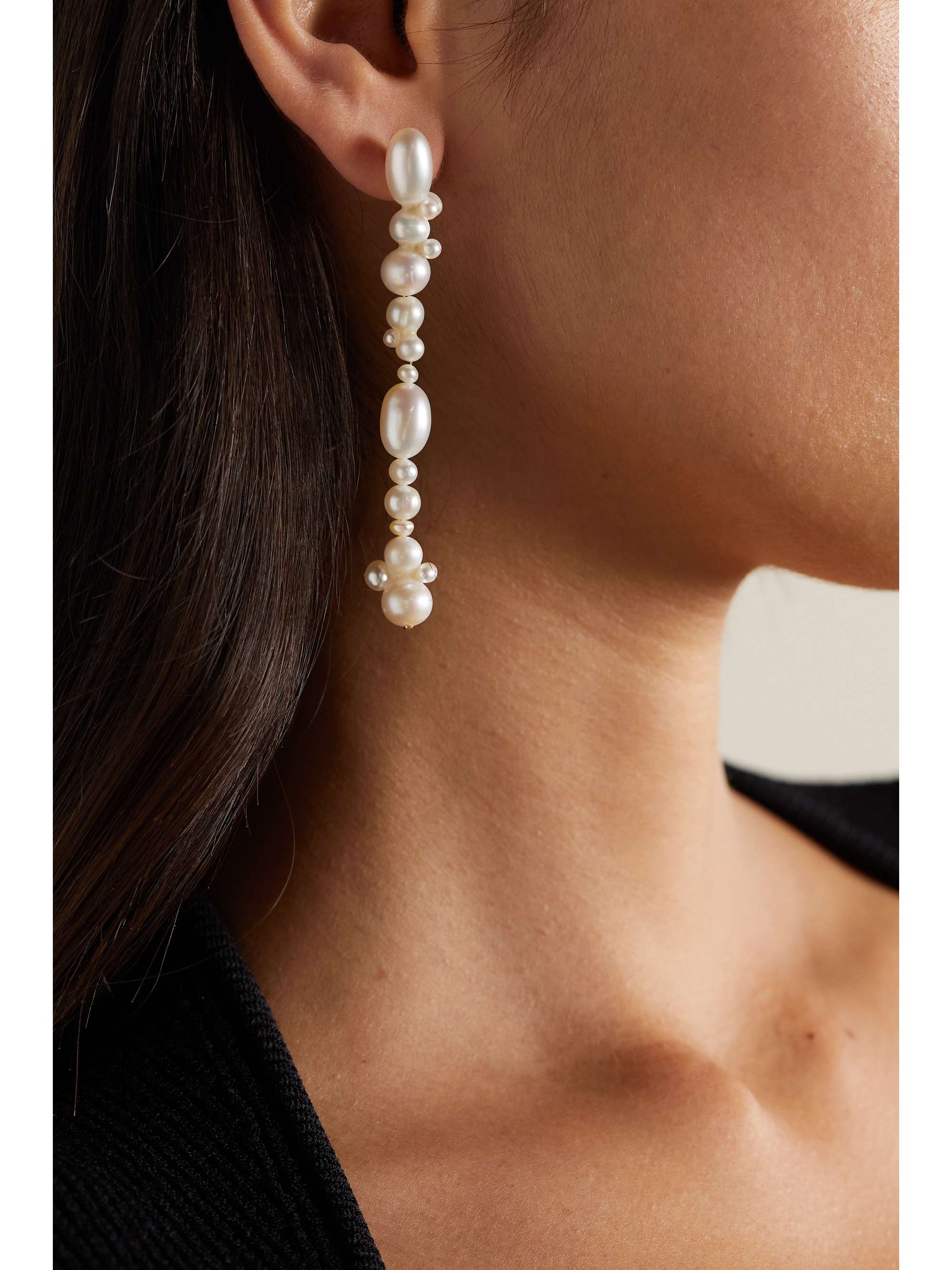 COMPLETEDWORKS Gold-plated, pearl and zirconia earrings
