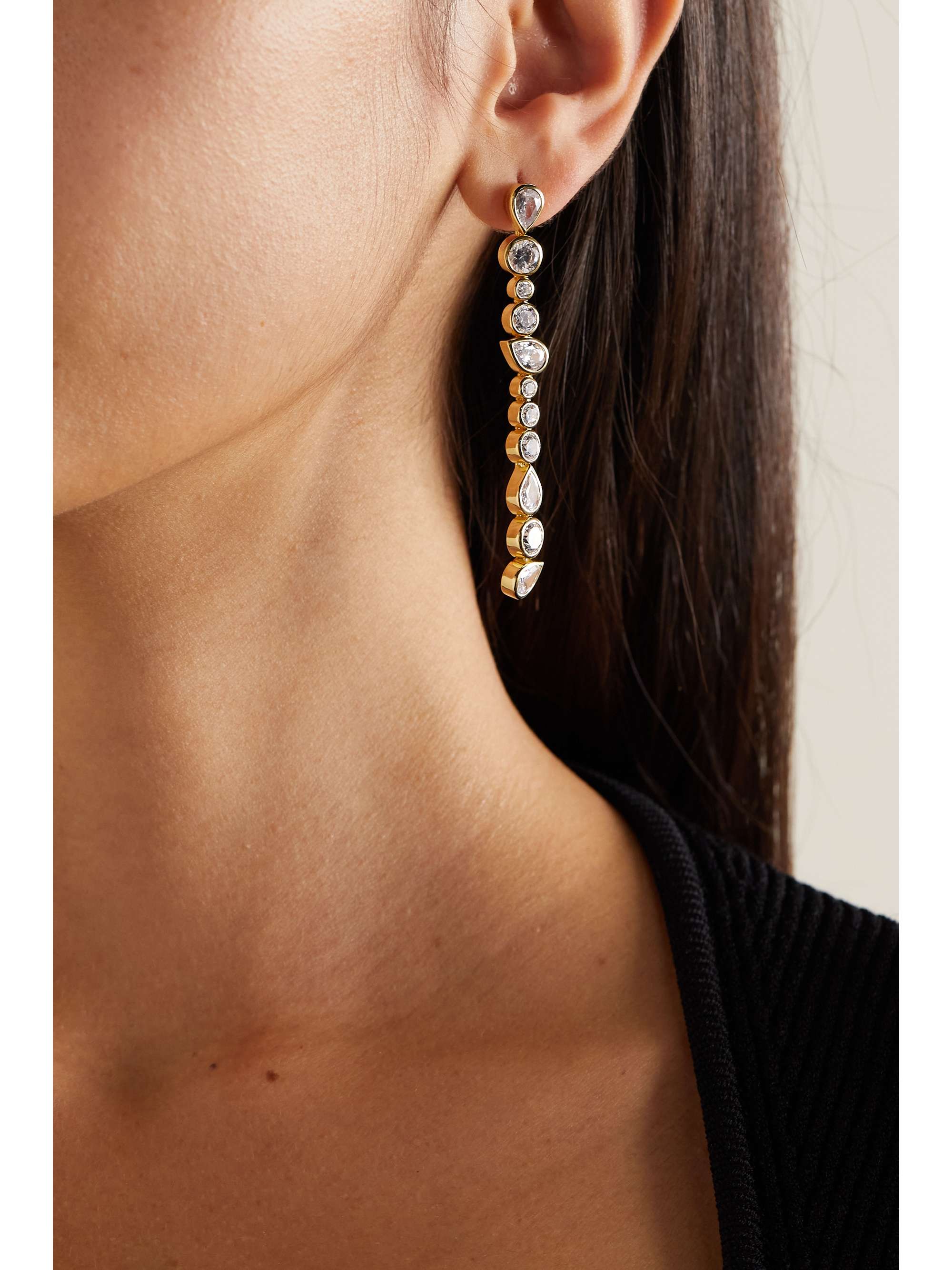 COMPLETEDWORKS Gold-plated, pearl and zirconia earrings