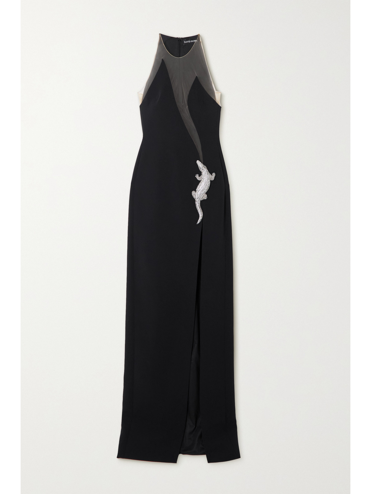 david koma crystal mesh gown