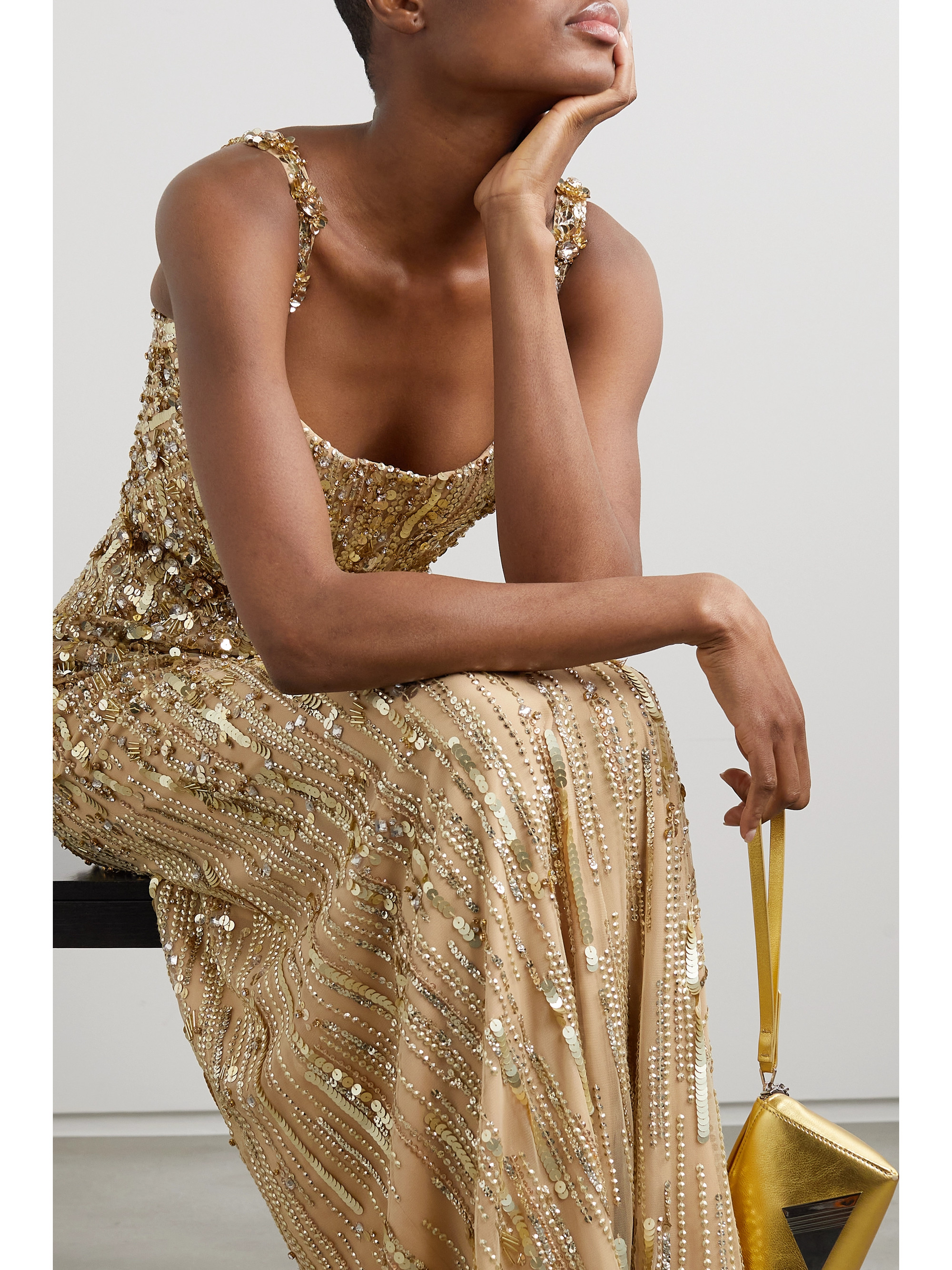 Jenny Packham Bright Gem embellished tulle gown thumbnail