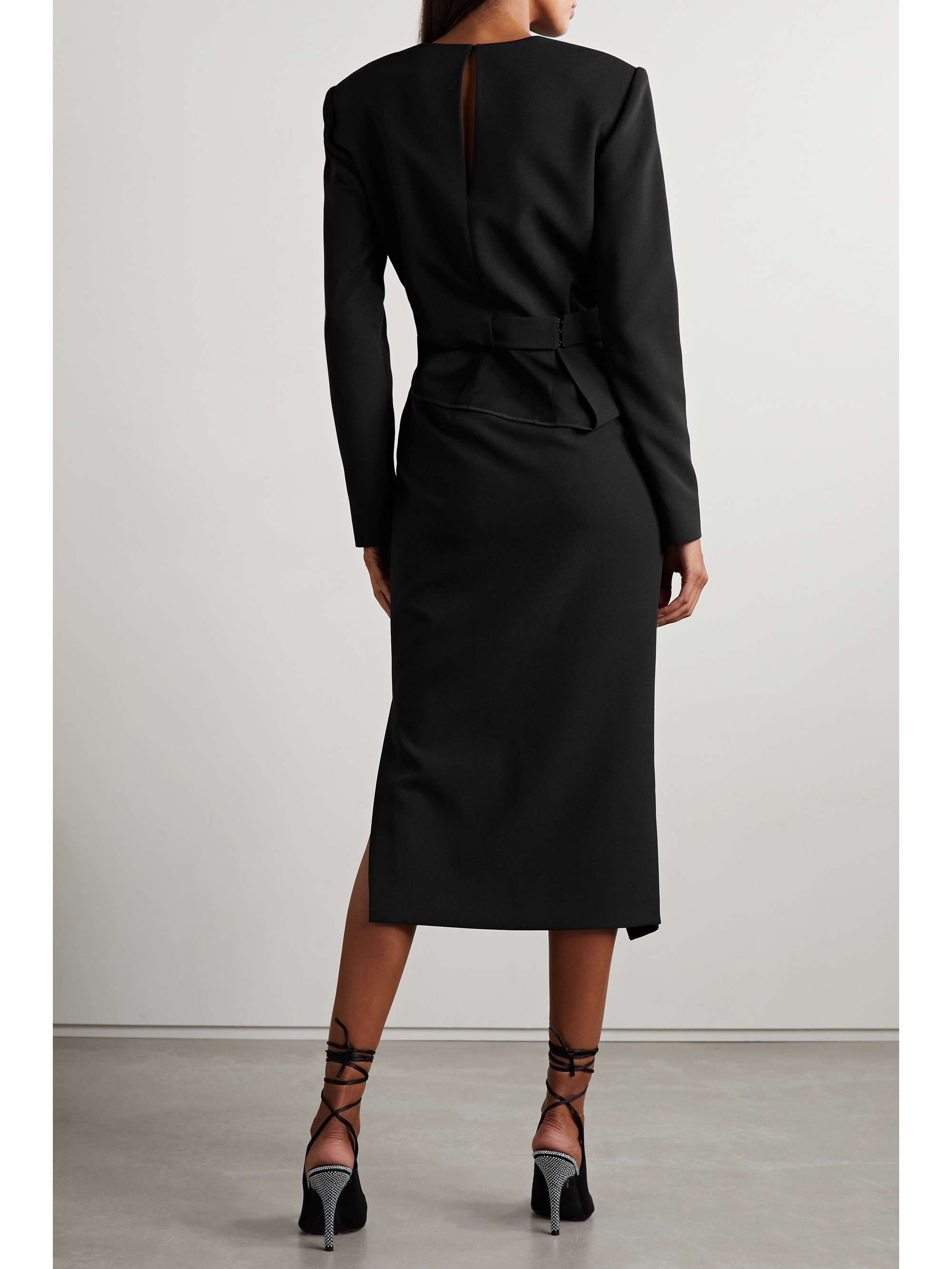 SAFIYAA Dalia draped cady midi dress