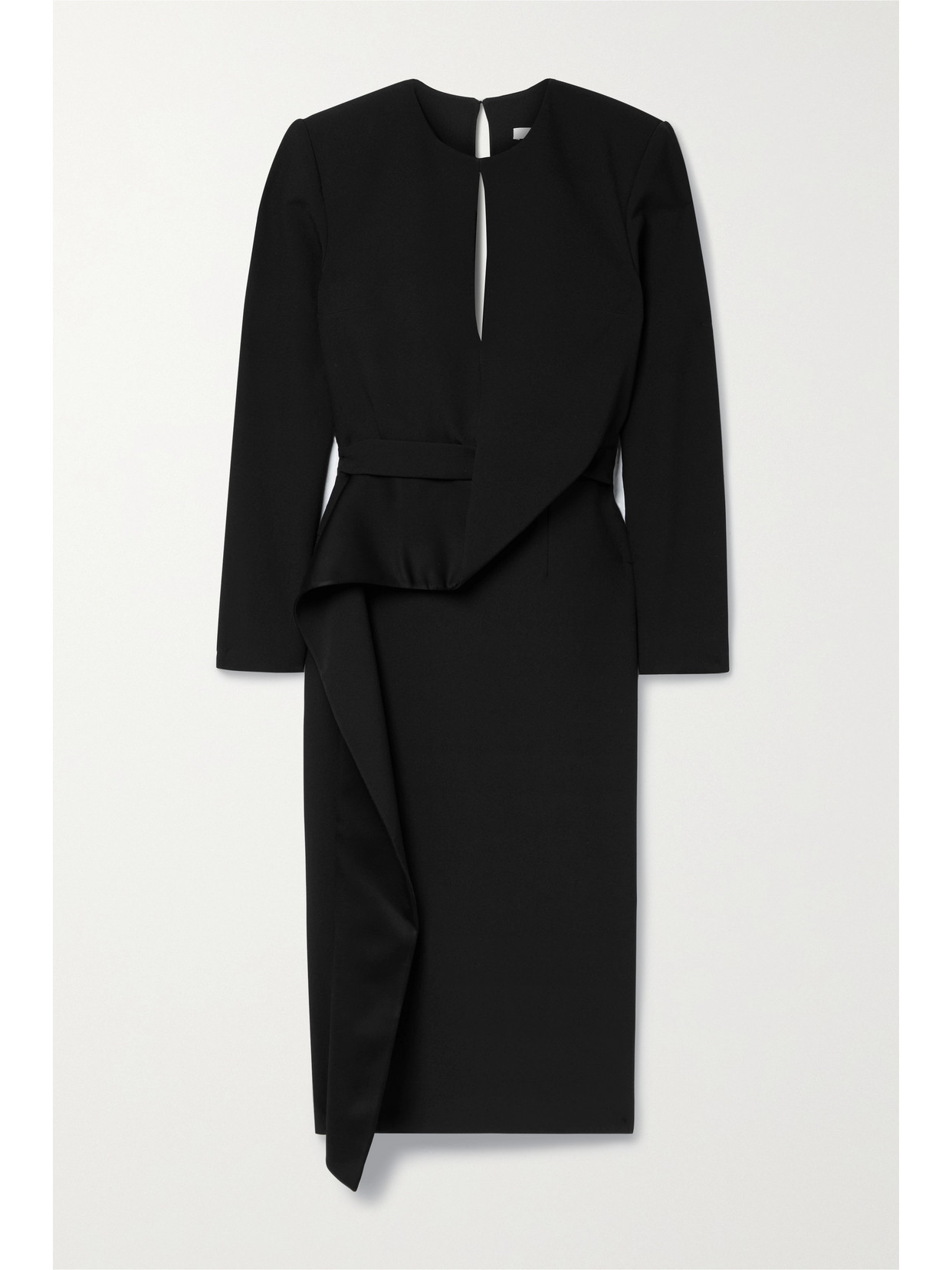 Safiyaa Dalia Draped Cady Midi Dress