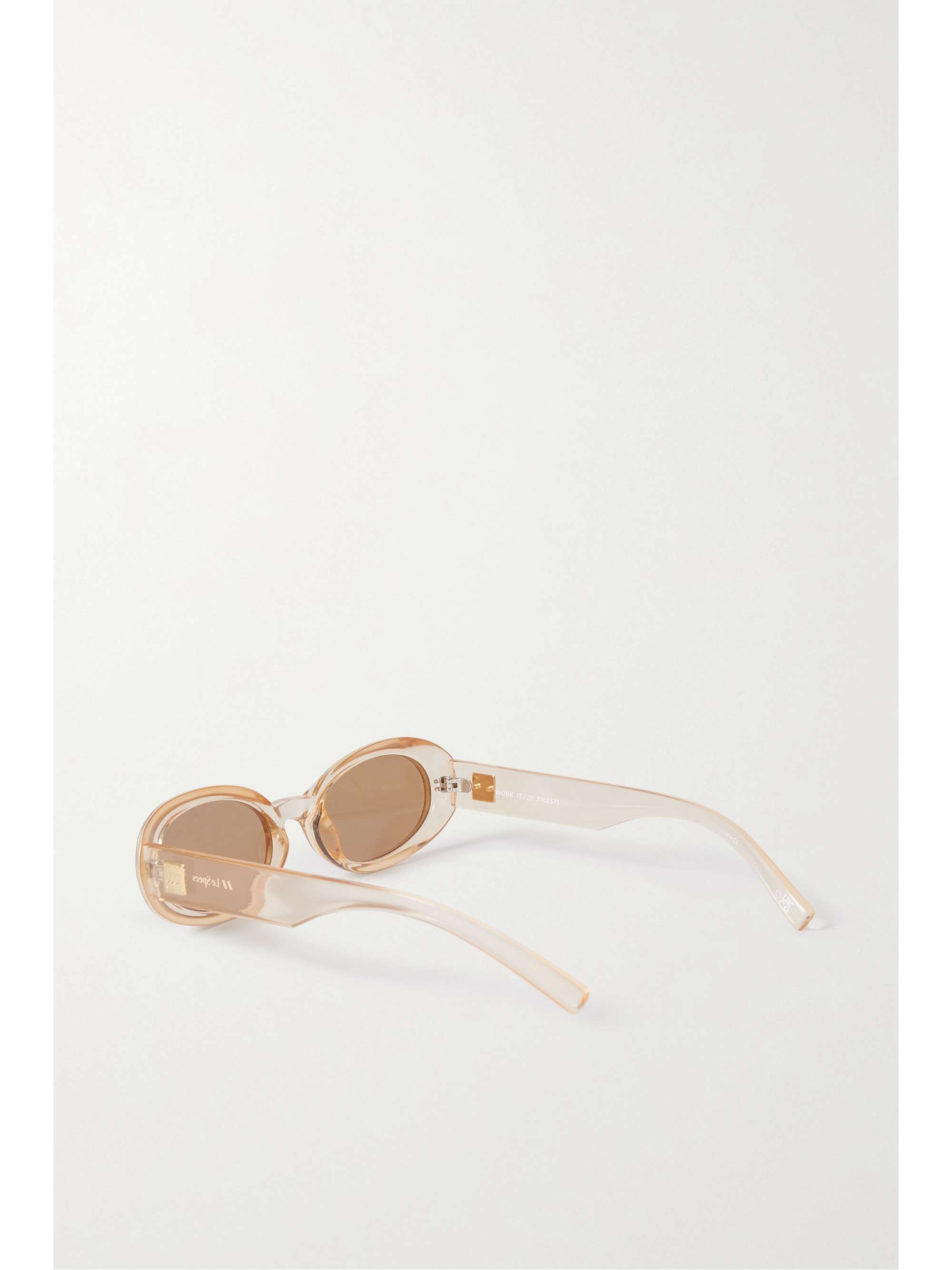 LE SPECS Work It! oval-frame acetate sunglasses