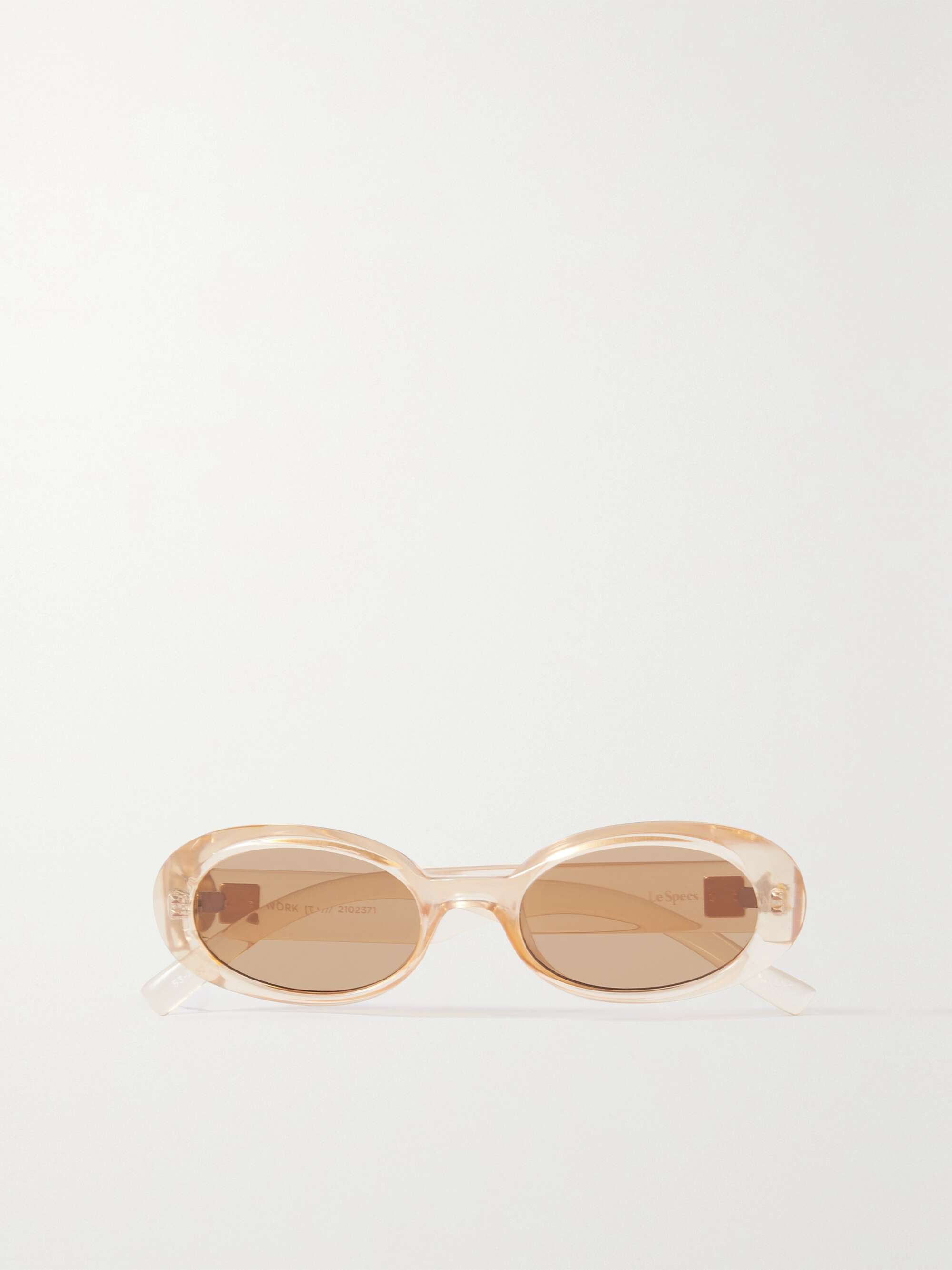 LE SPECS Work It! oval-frame acetate sunglasses | NET-A-PORTER