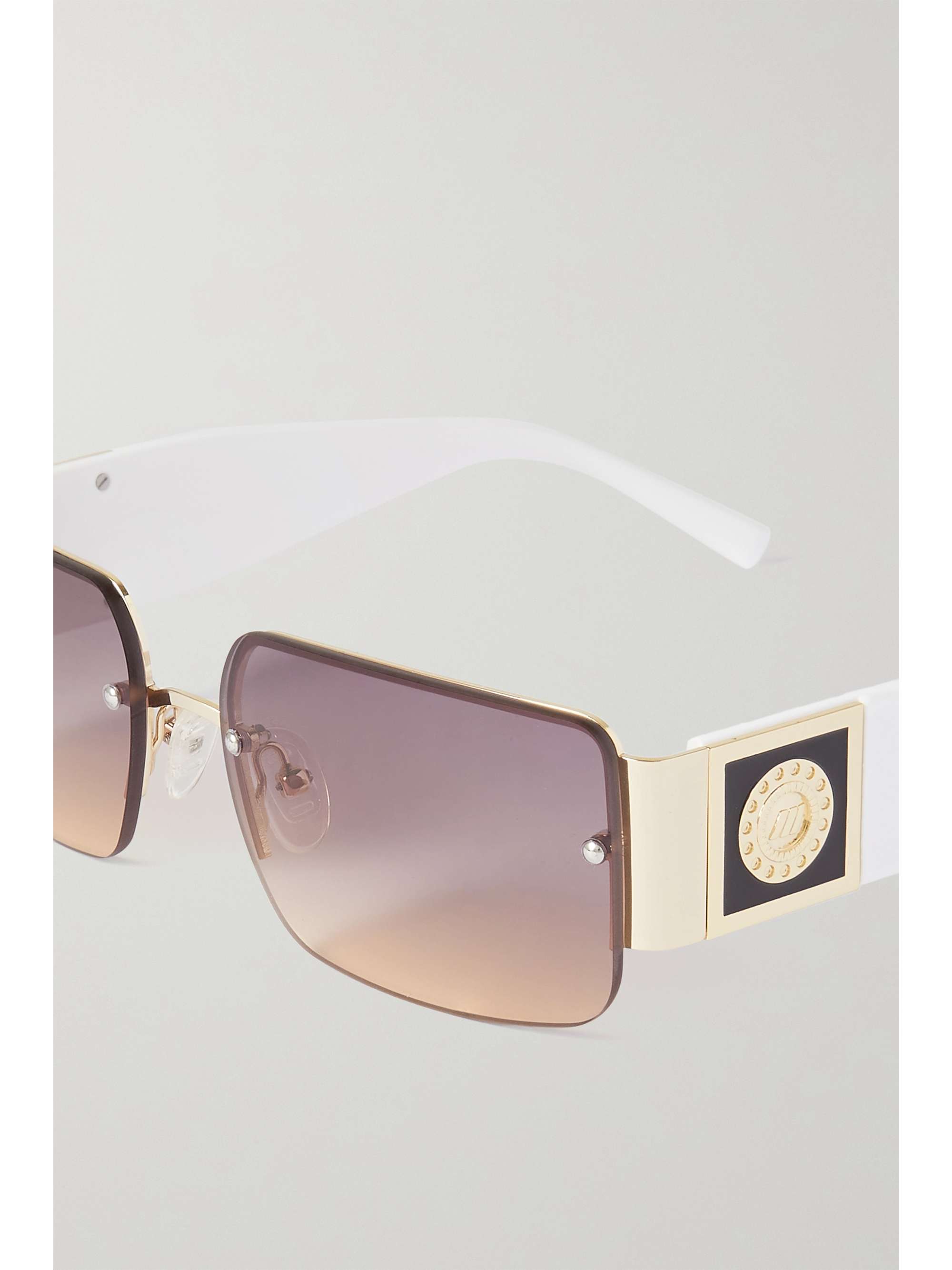 LE SPECS What I Need square-frame acetate and gold-tone sunglasses