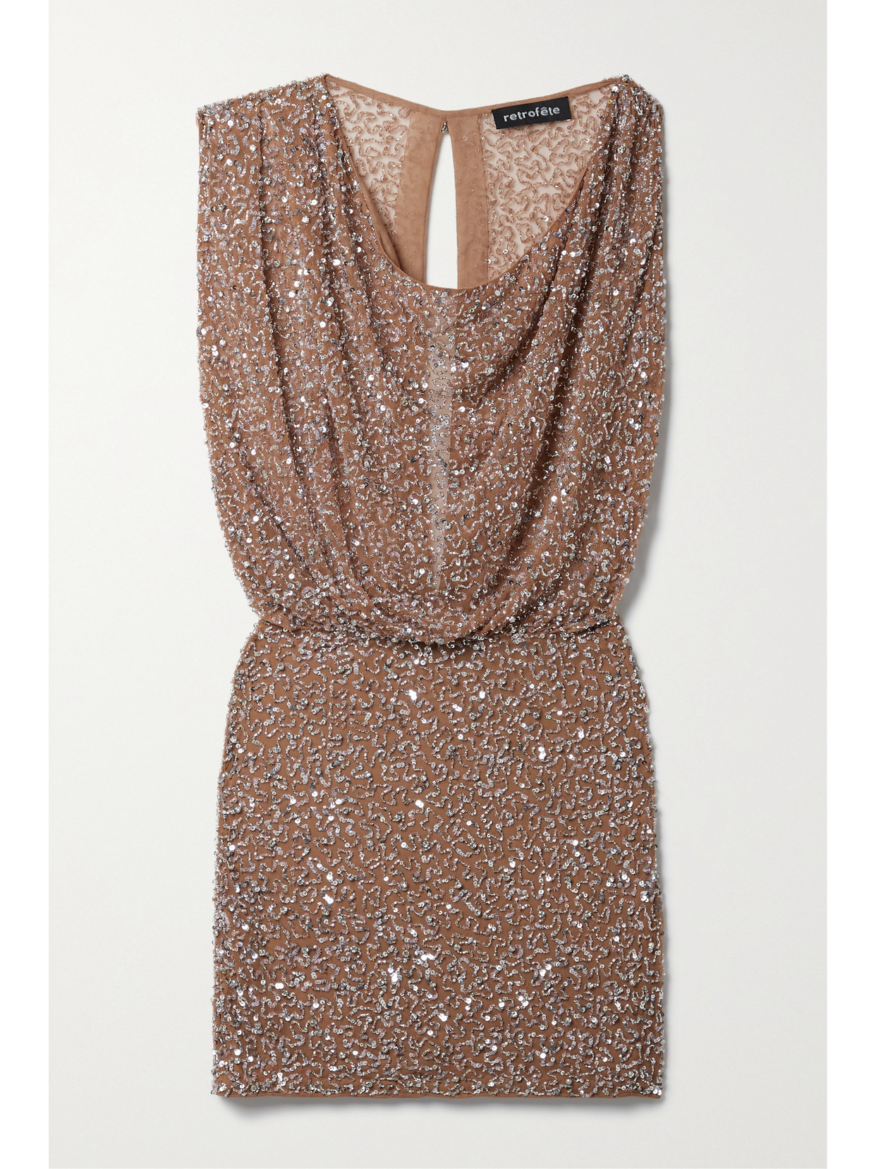 retrofete yvette sequin dress Yvette Dress In Silver And Gold by Retrofete