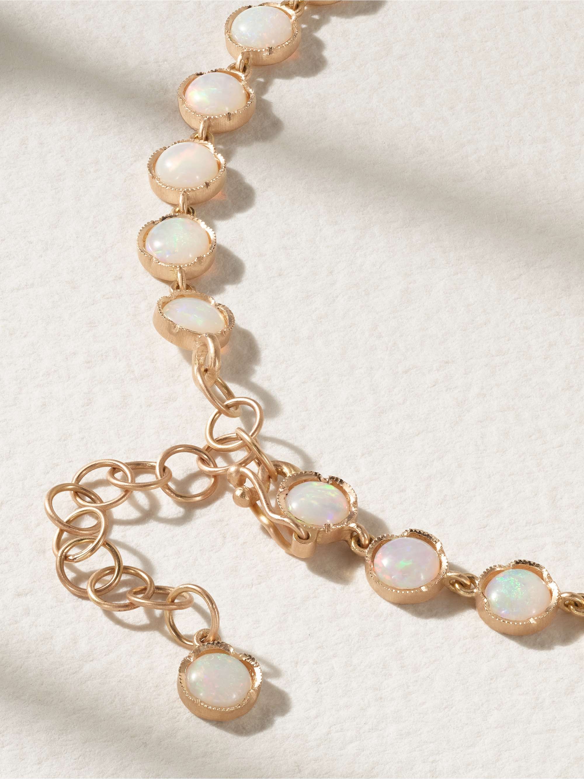 IRENE NEUWIRTH 18-karat rose gold opal necklace
