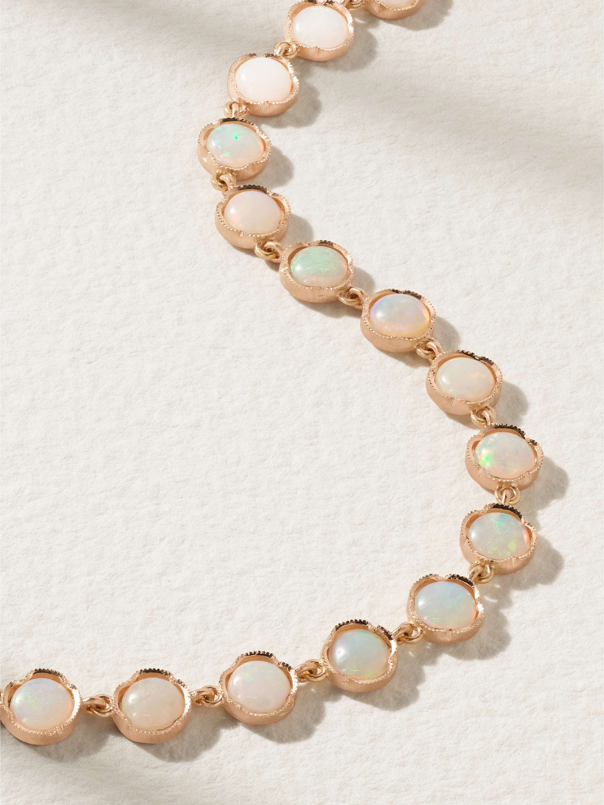 IRENE NEUWIRTH 18-karat rose gold opal necklace