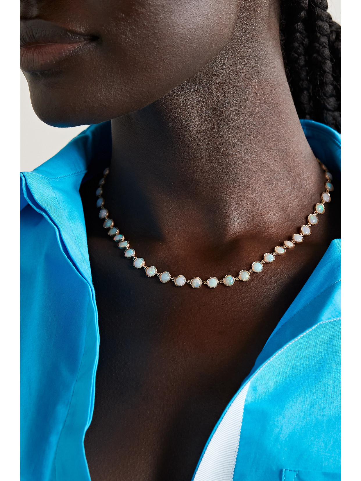 Shop Irene Neuwirth 18-karat Rose Gold Opal Necklace